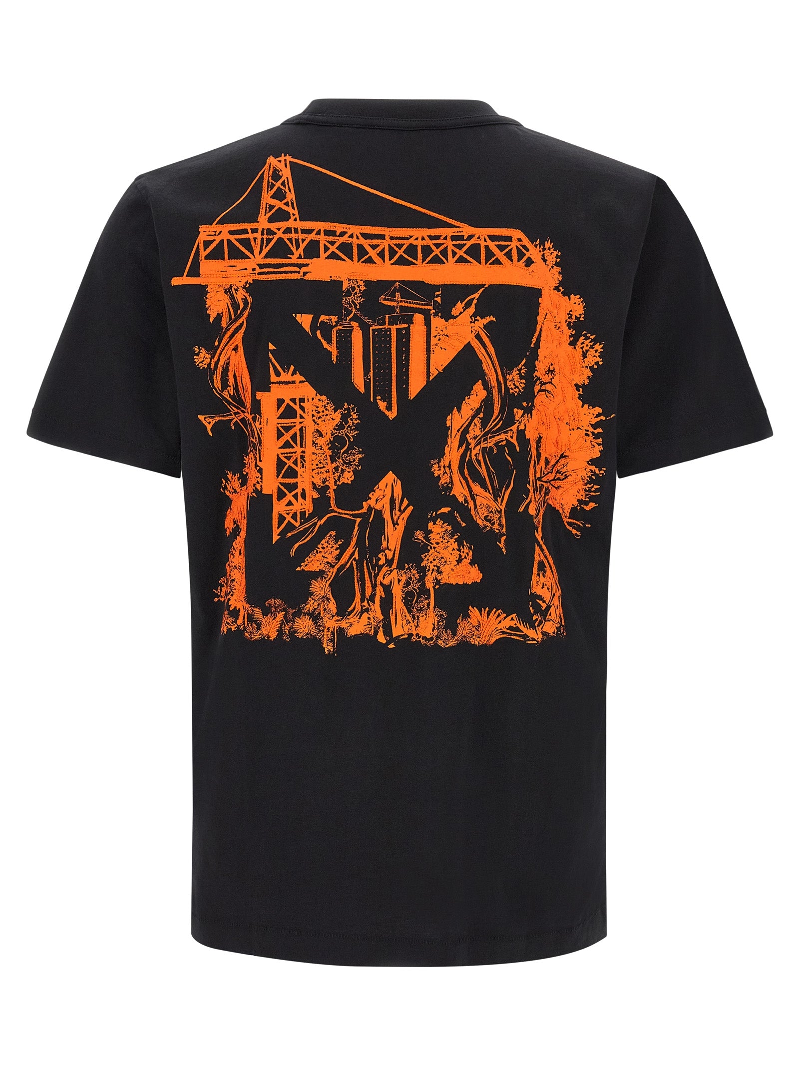 Off-White Schwarzes Baumwoll-T-Shirt