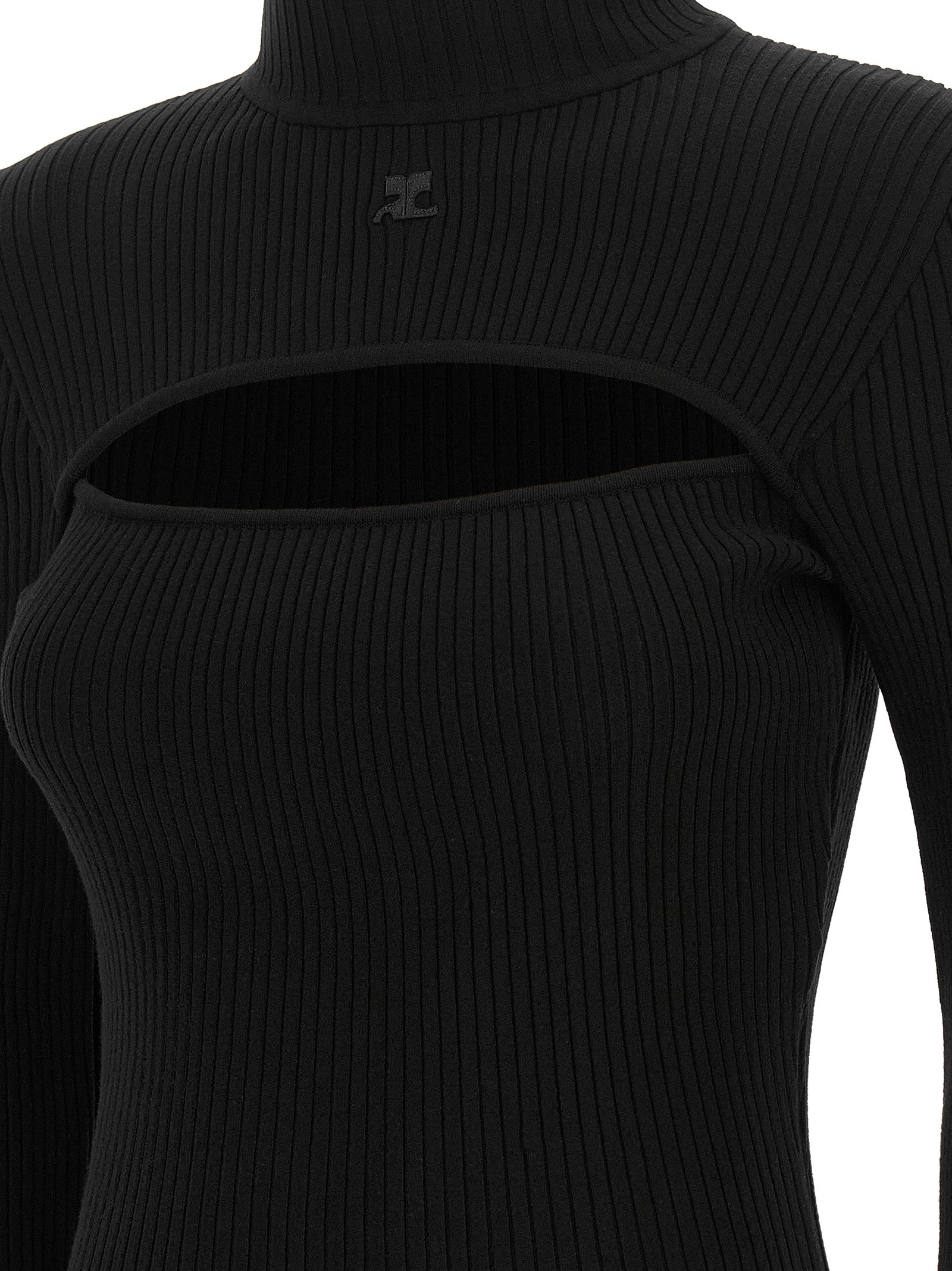 Courrèges Schwarzer Cardigan aus Viskose