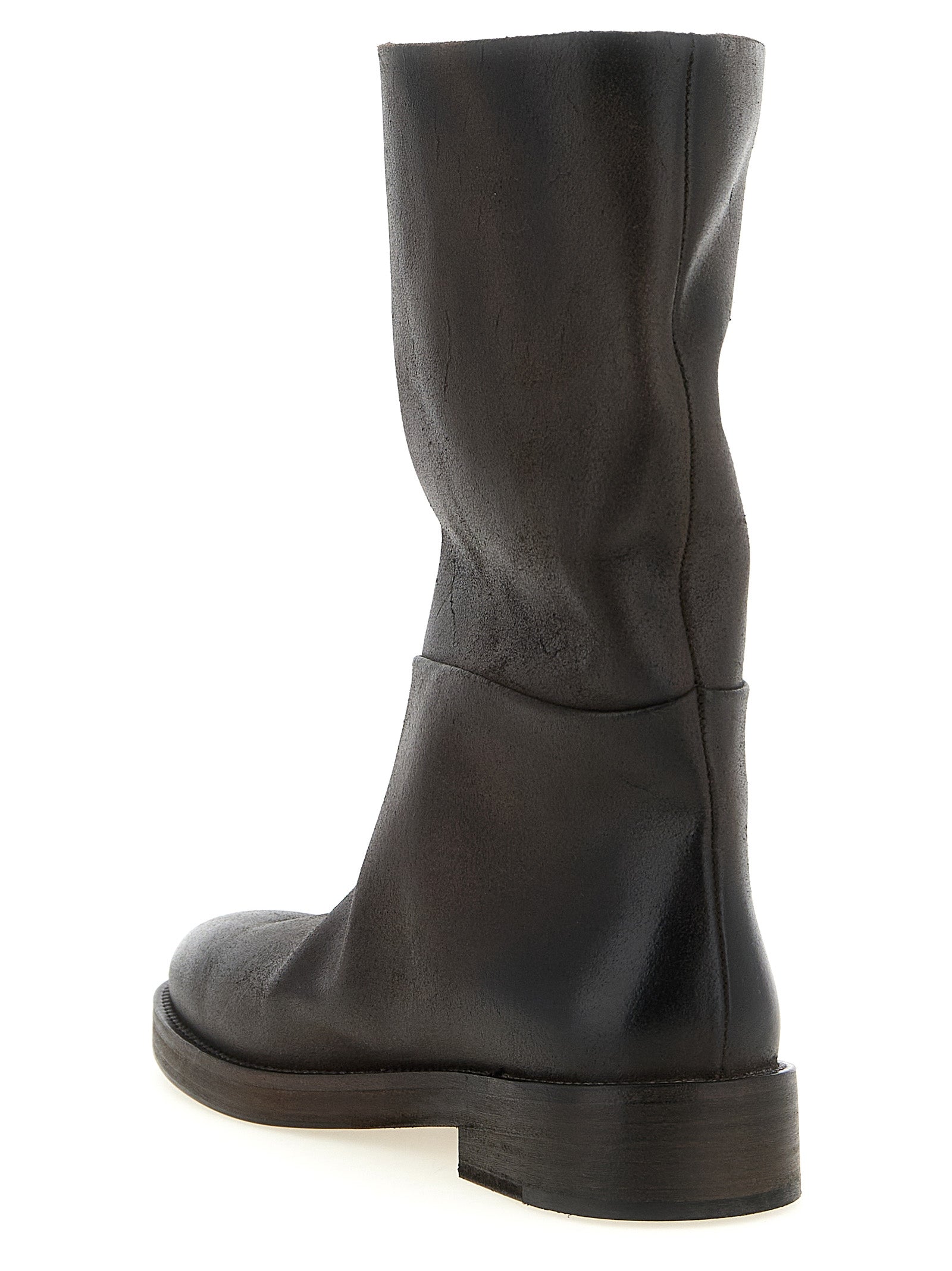 Marsell Braun Kalbsleder Overknee-Stiefel