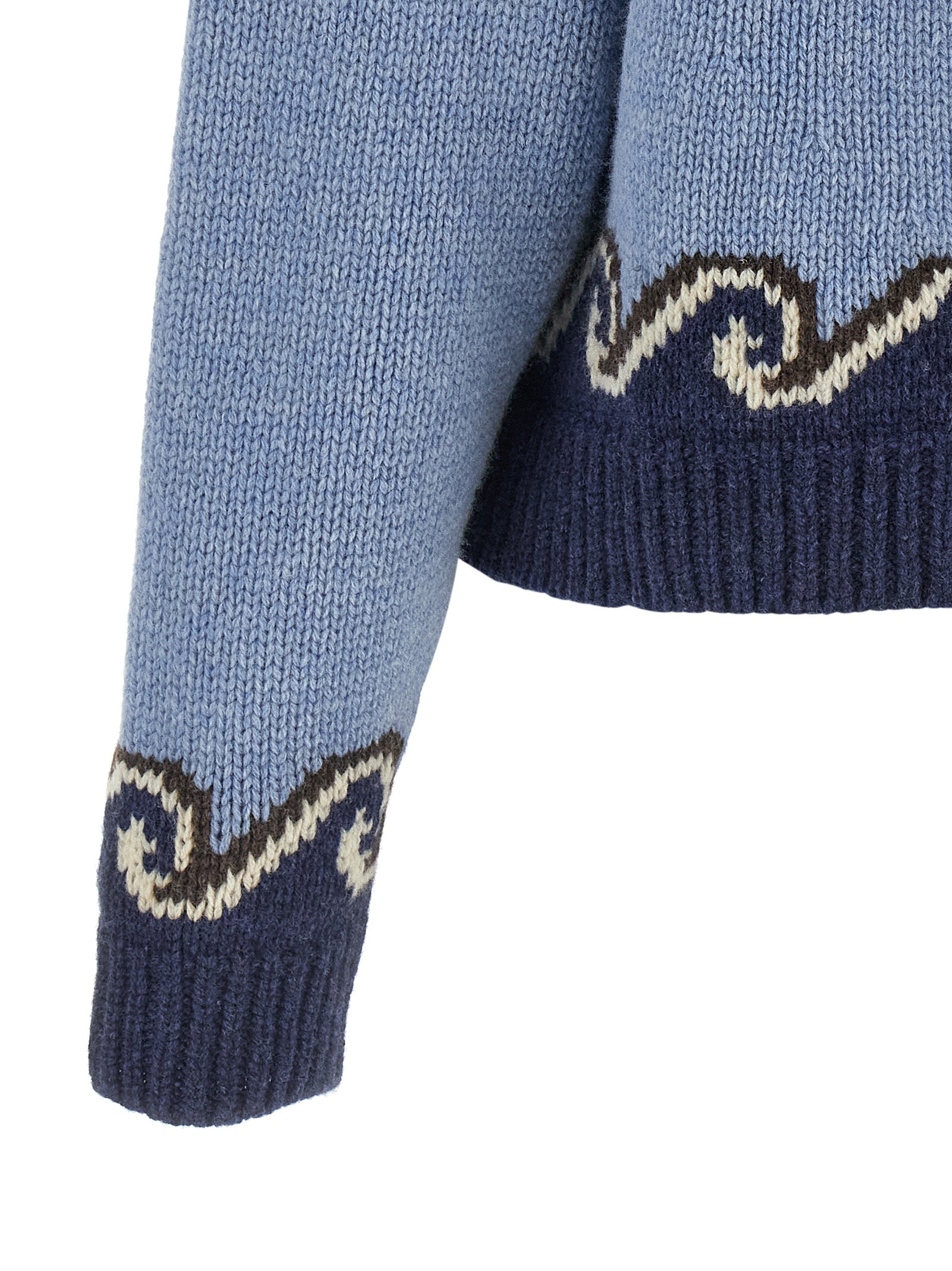 Alanui Blauer Cardigan aus Schurwolle
