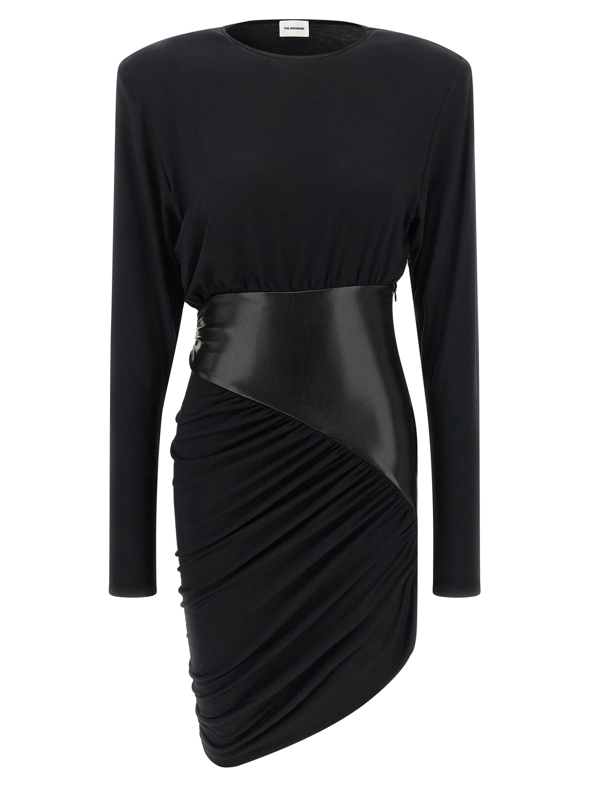 The Andamane Schwarzes Viskose-Kurzkleid