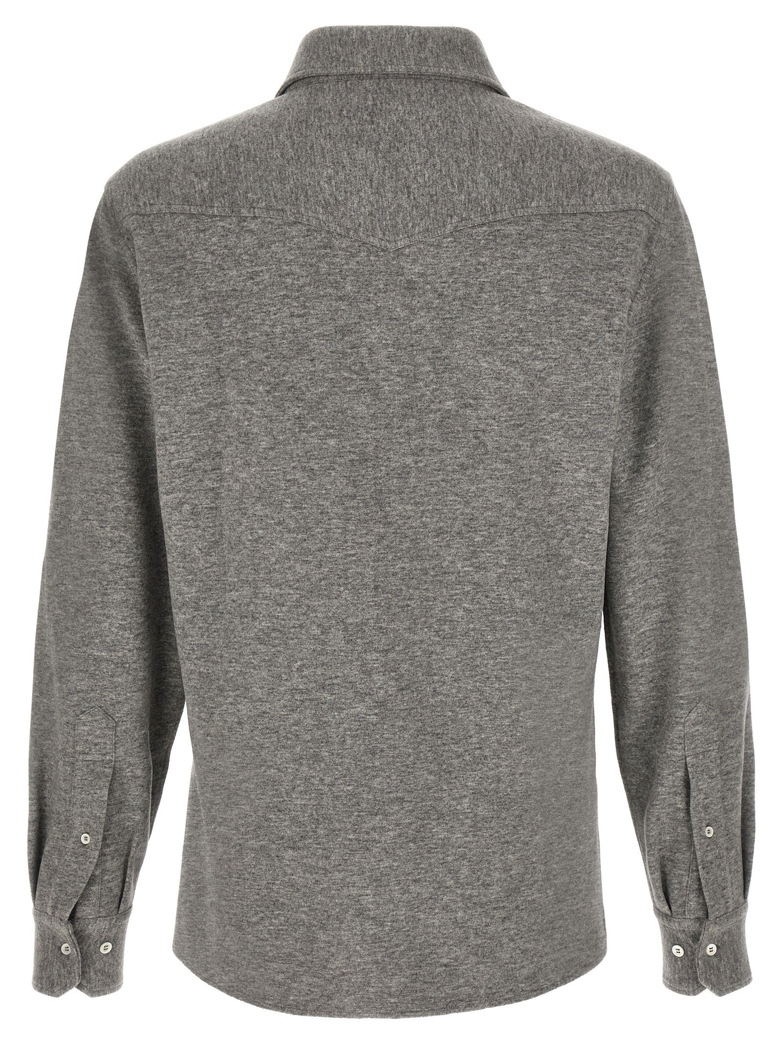 Brunello Cucinelli Graue Kaschmirbluse