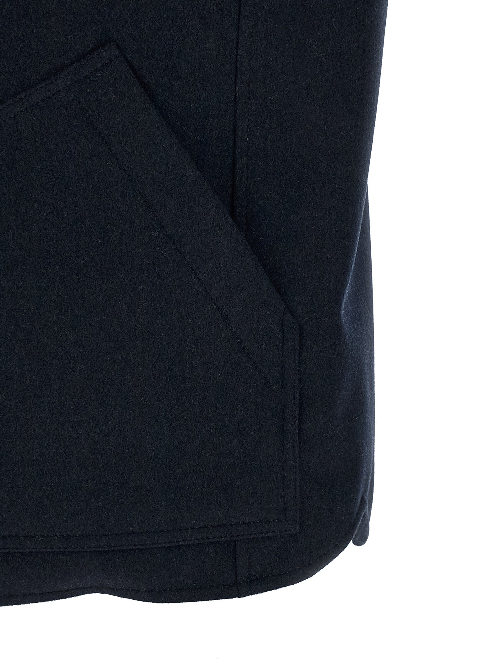Brunello Cucinelli Ärmellose blaue Wolljacke