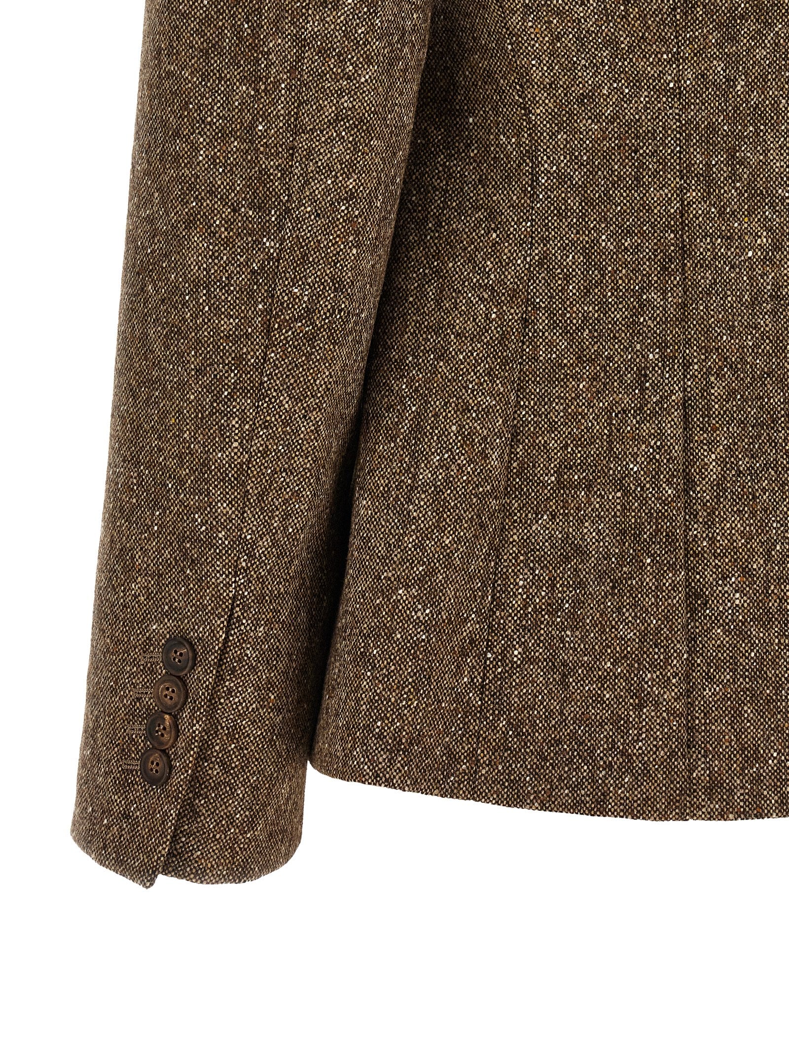 Brunello Cucinelli Brauner Blazer aus reiner Schurwolle