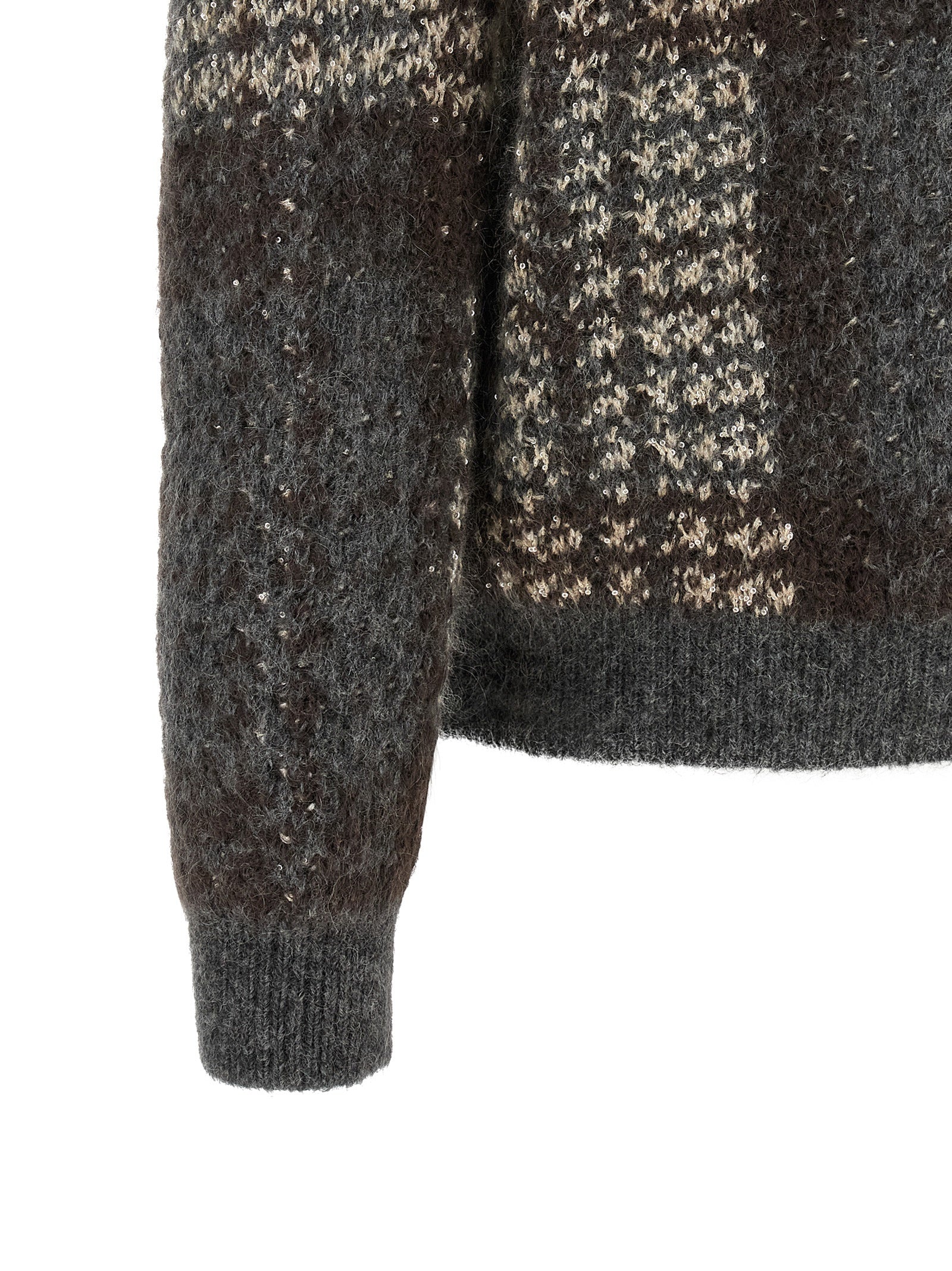 Brunello Cucinelli Grauer Strickcardigan