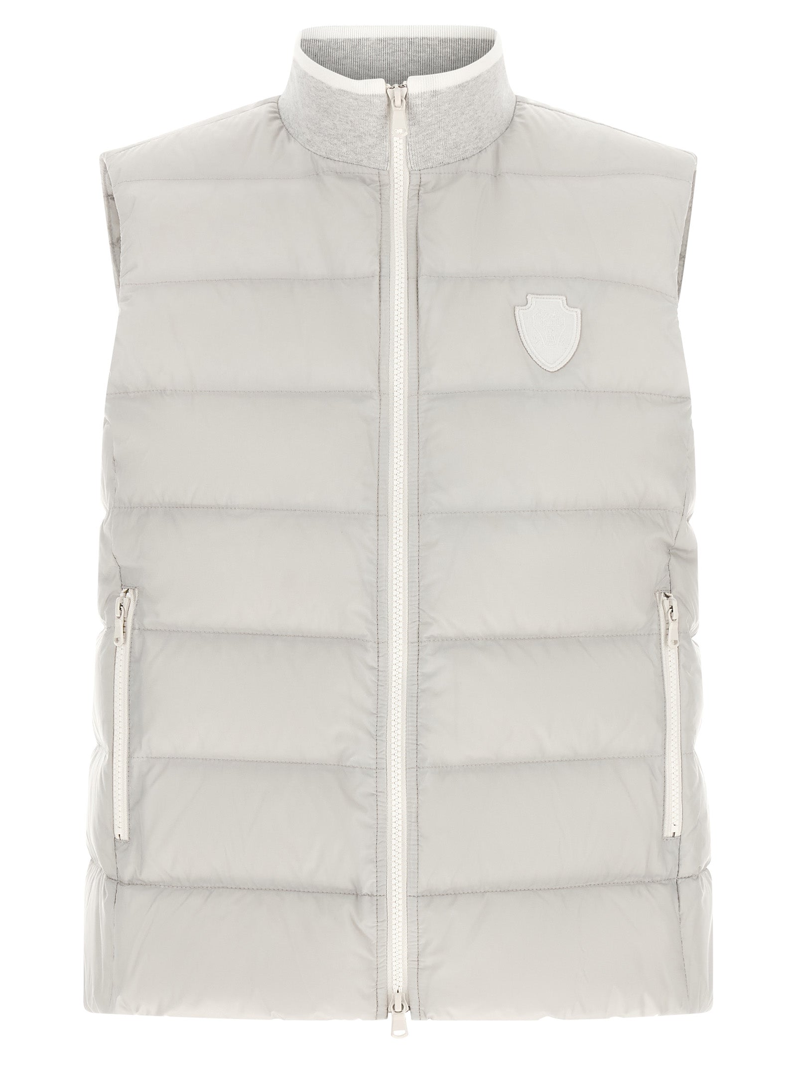 Brunello Cucinelli Graue ärmellose Polyester-Weste