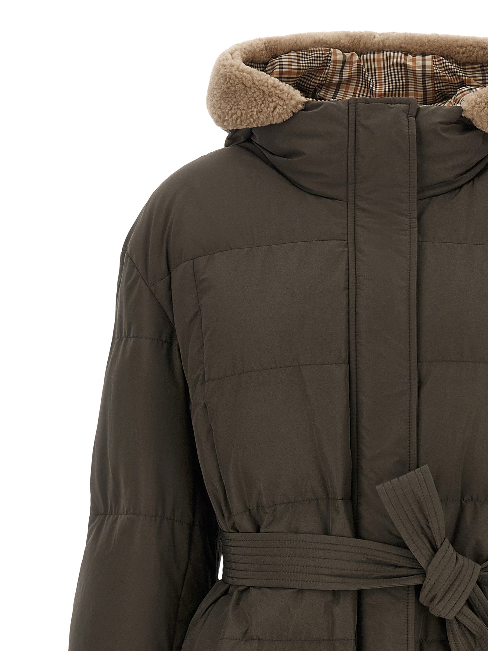 Brunello Cucinelli Zweifarbiger Baumwollmantel