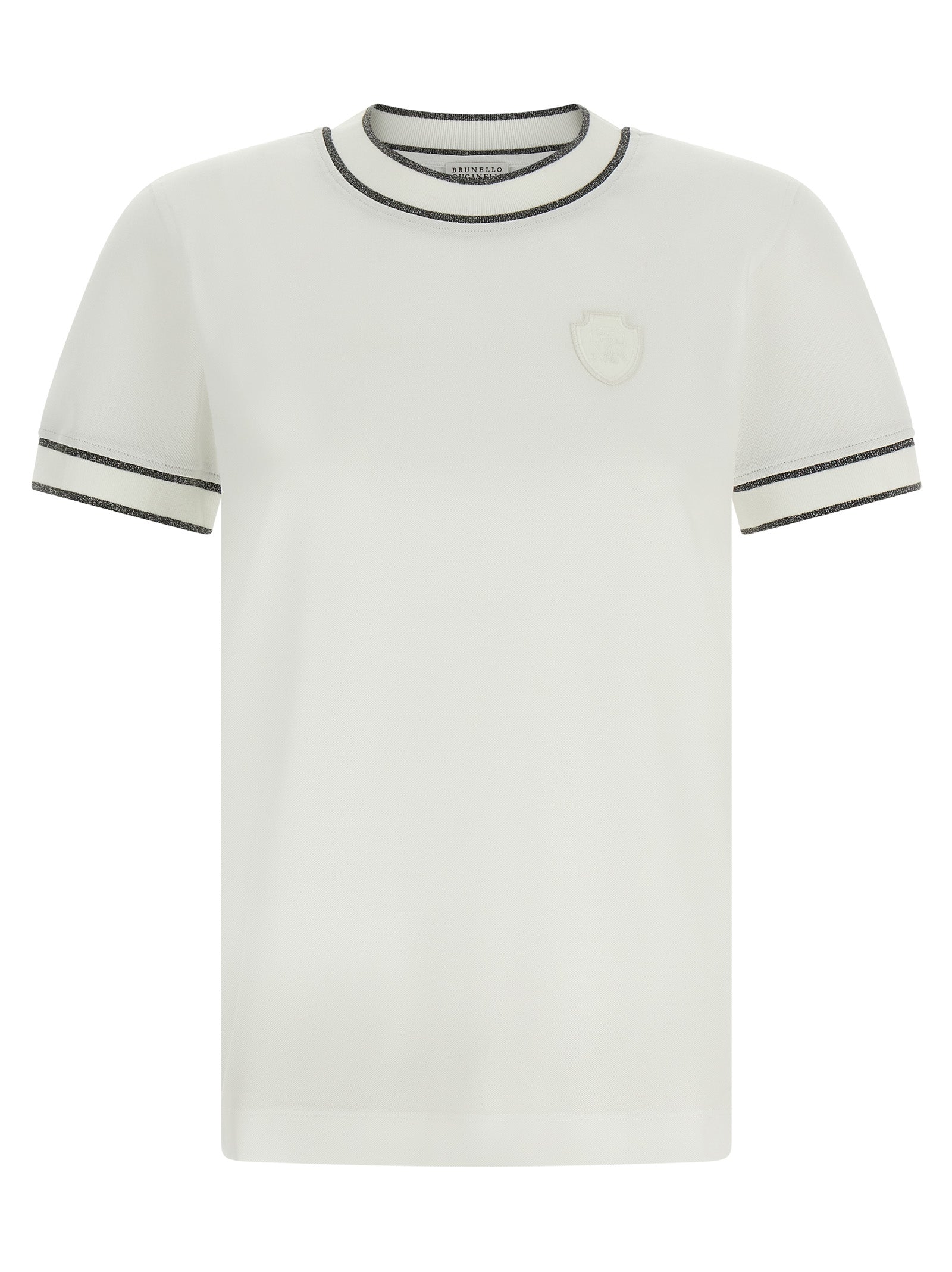 Brunello Cucinelli Weißes Baumwoll-T-Shirt