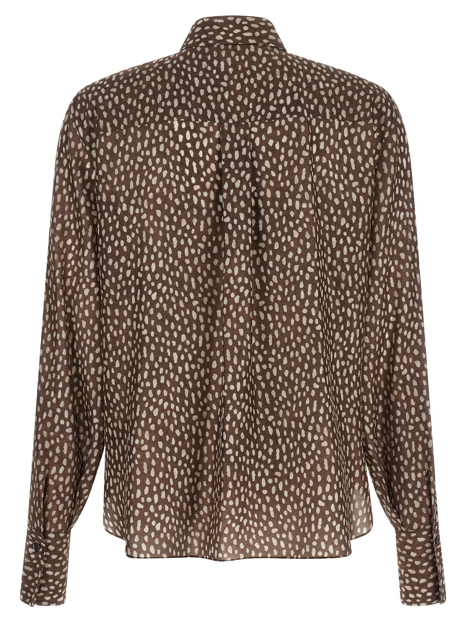 Brunello Cucinelli Braune Seidenbluse