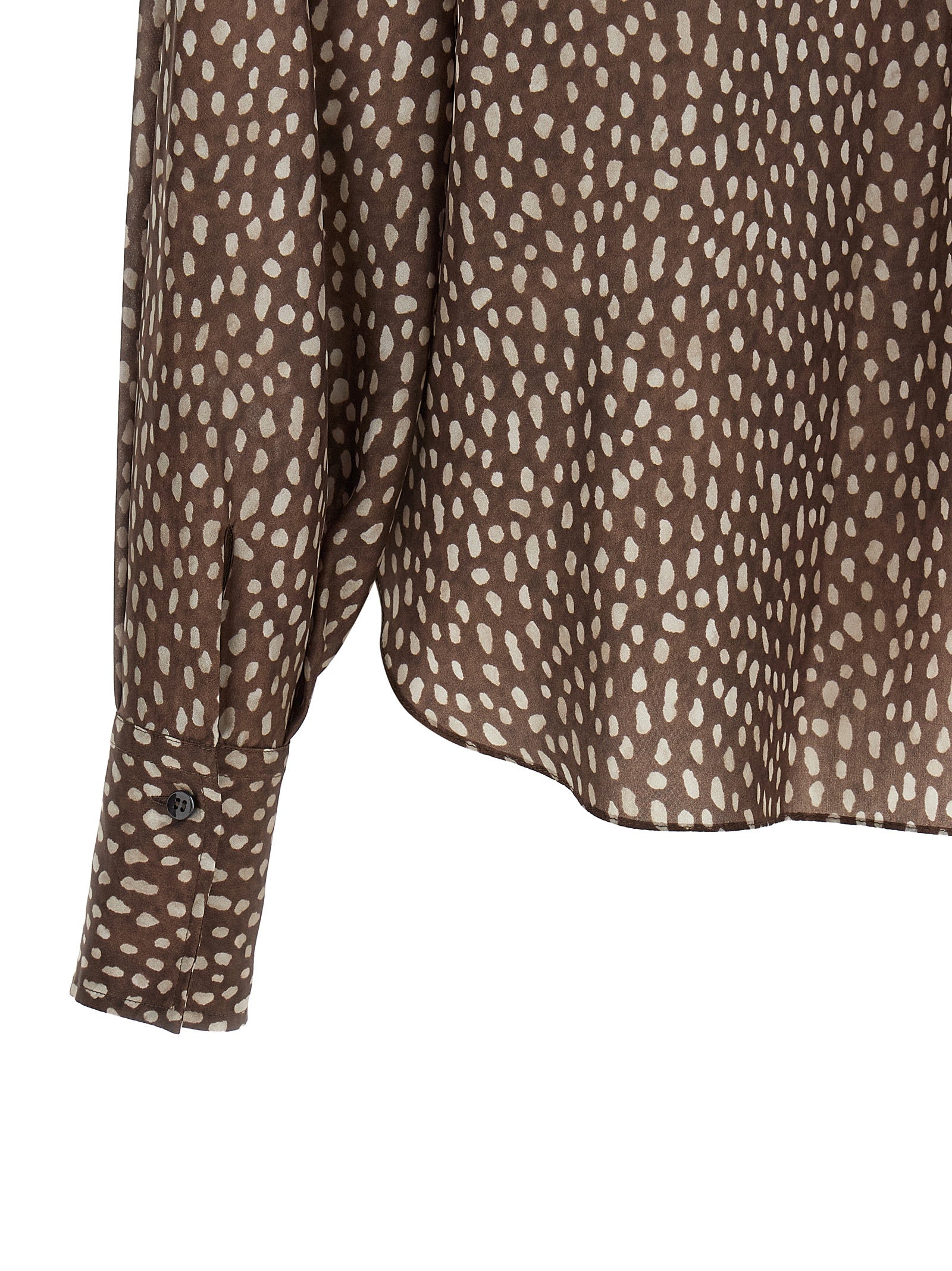 Brunello Cucinelli Braune Seidenbluse