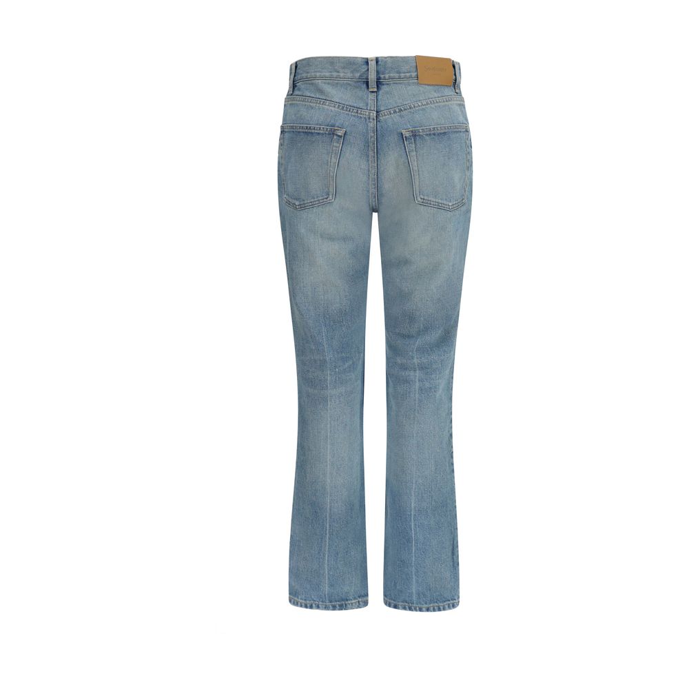 Saint Laurent Blaue Jeans aus Baumwolle im geraden Schnitt