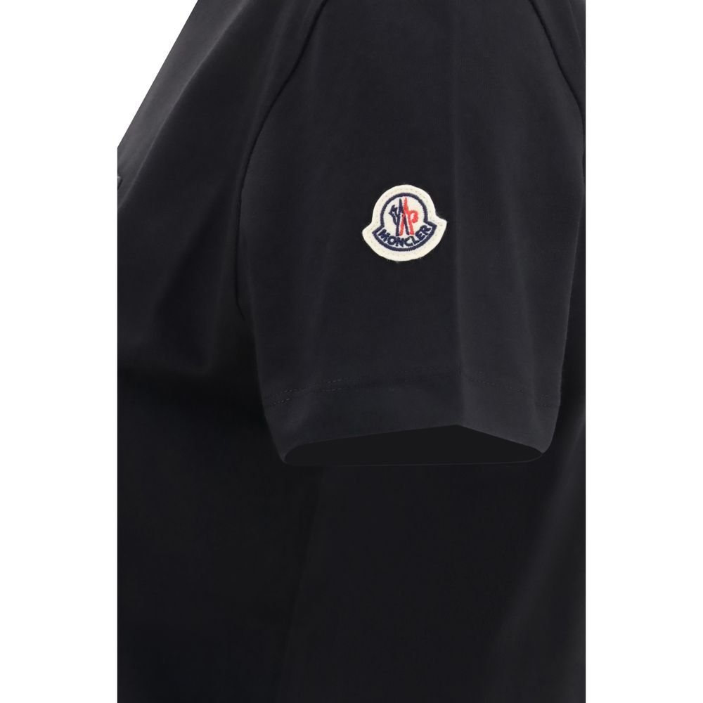 Moncler Schwarzes Baumwoll-T-Shirt