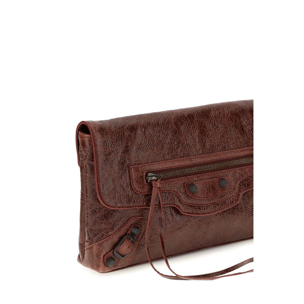 Balenciaga Bordeaux Lamm Ovis Aries Aries Clutch Bag