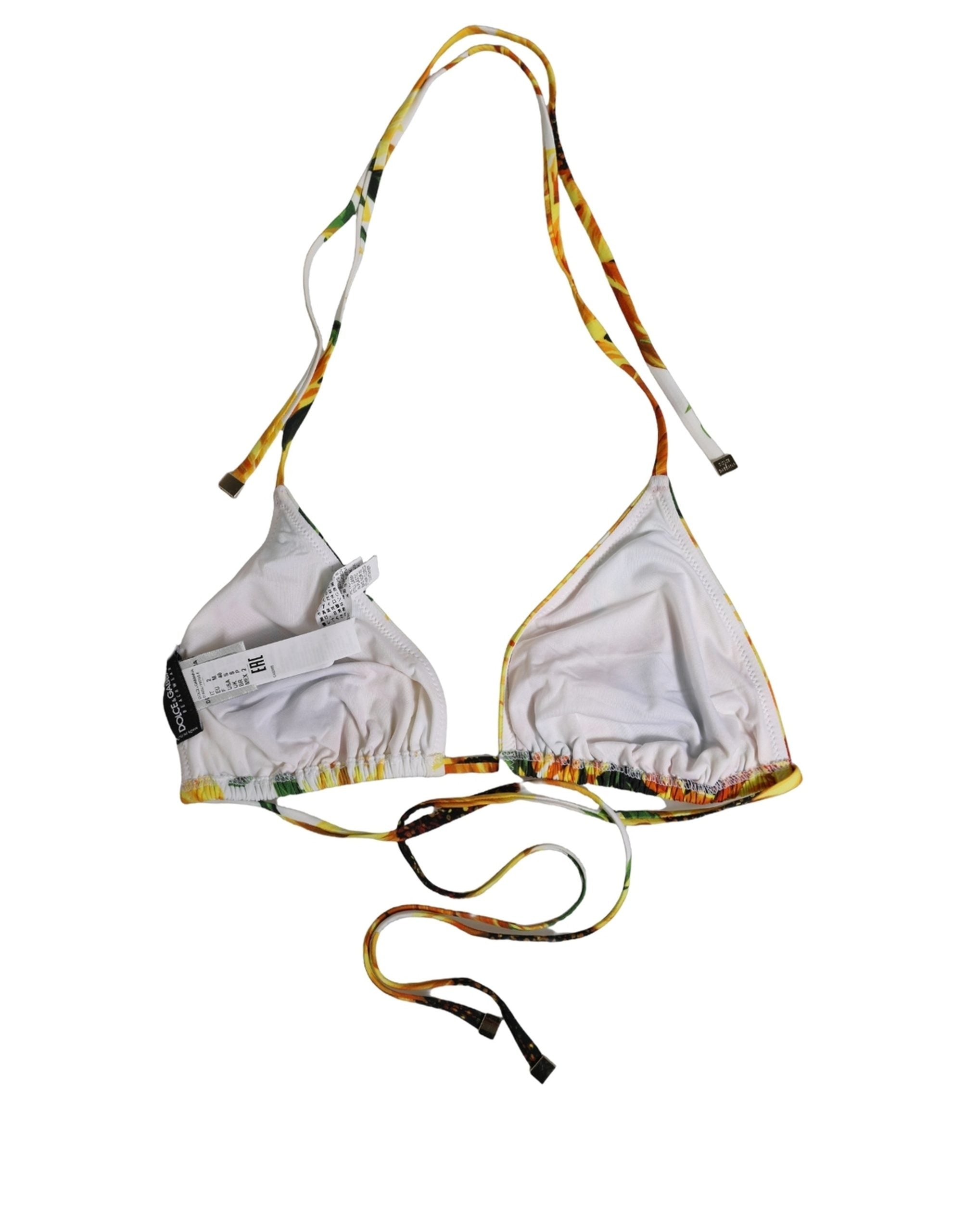 Dolce & Gabbana Bikini-Oberteil mit Neckholder und Blumenprint in Multicolor