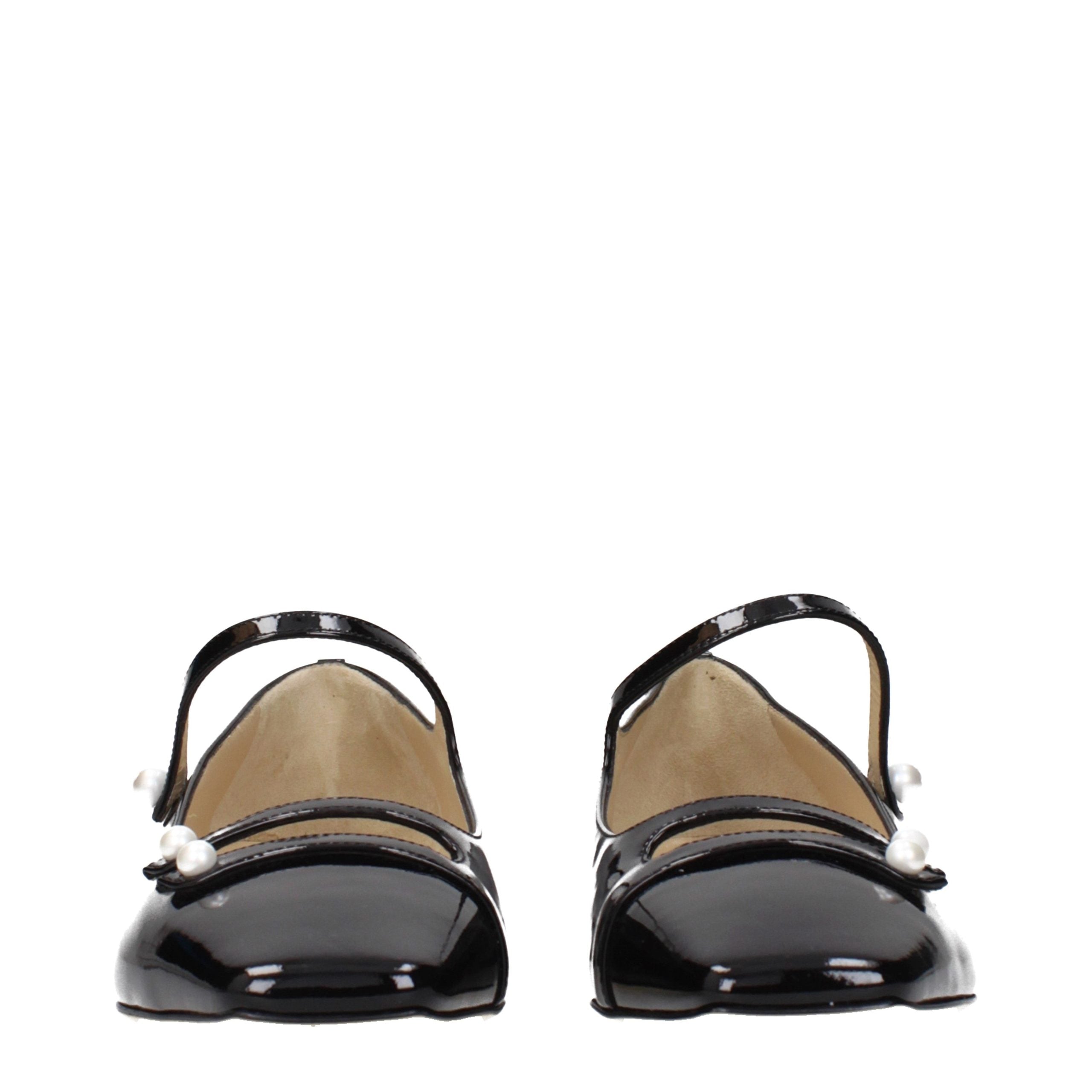 Jimmy Choo Schwarze Ballerinas aus Leder