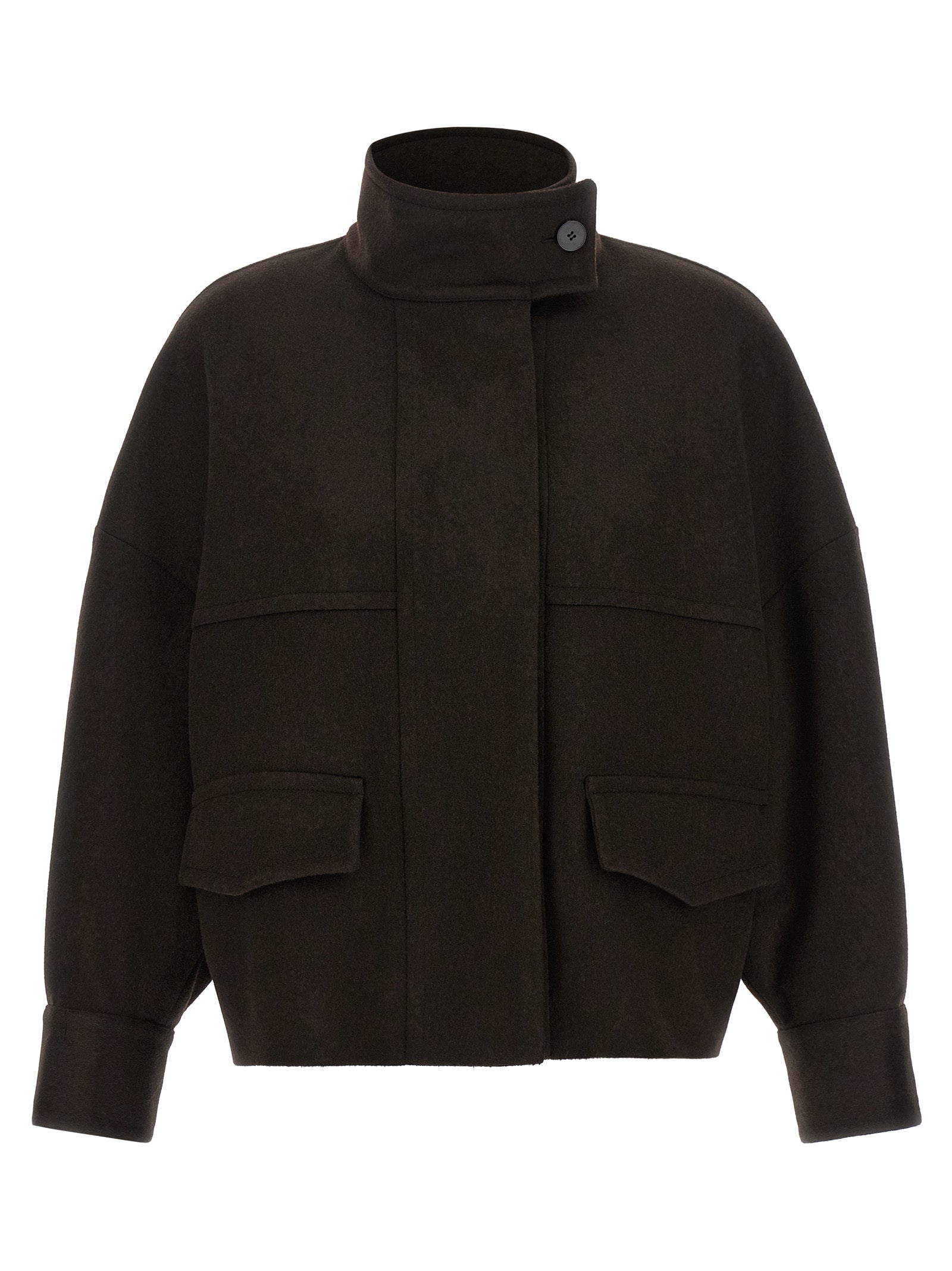 Alberto Biani Brauner Woll-Bomber