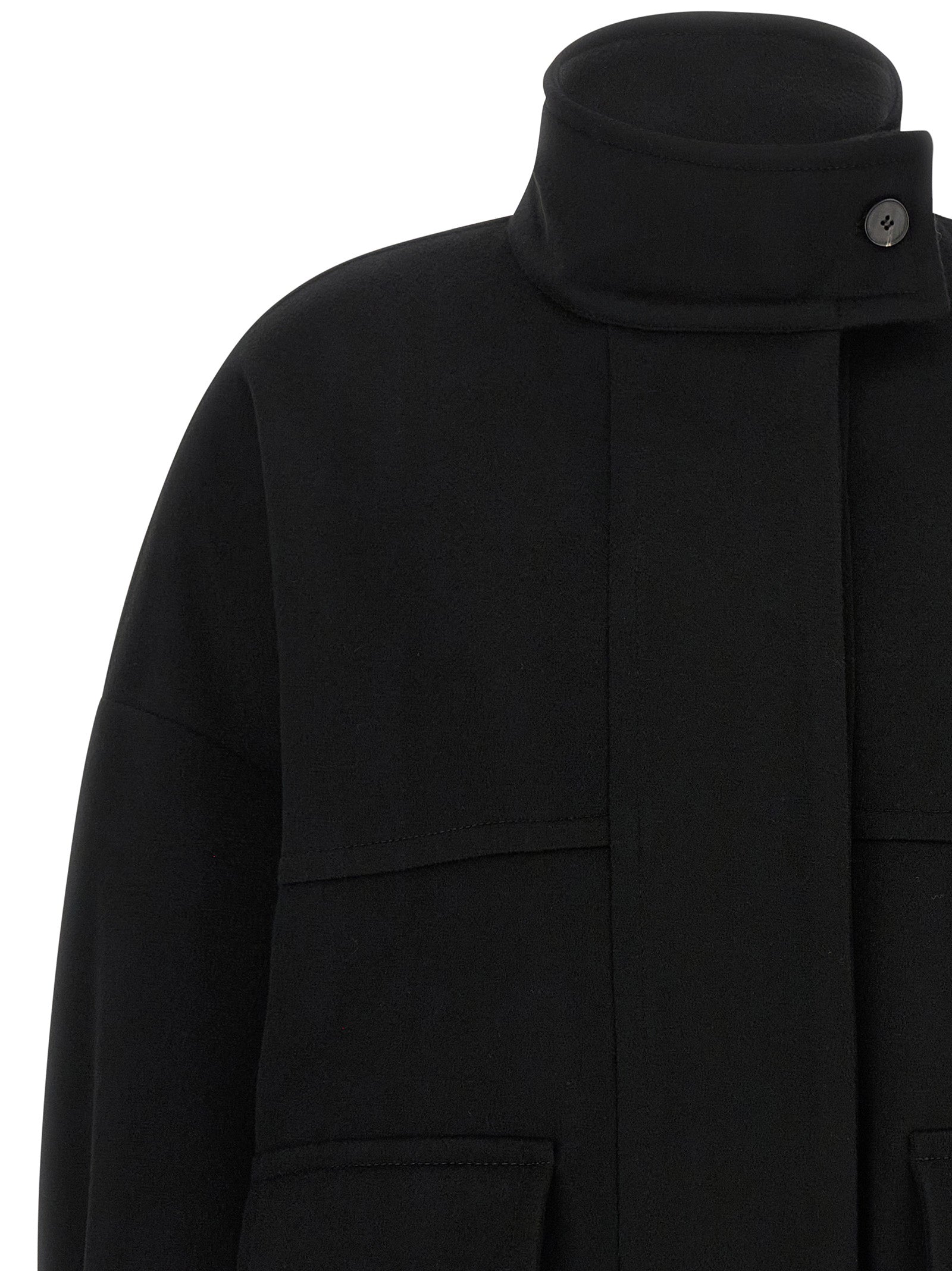 Alberto Biani Schwarzer Woll-Bomber