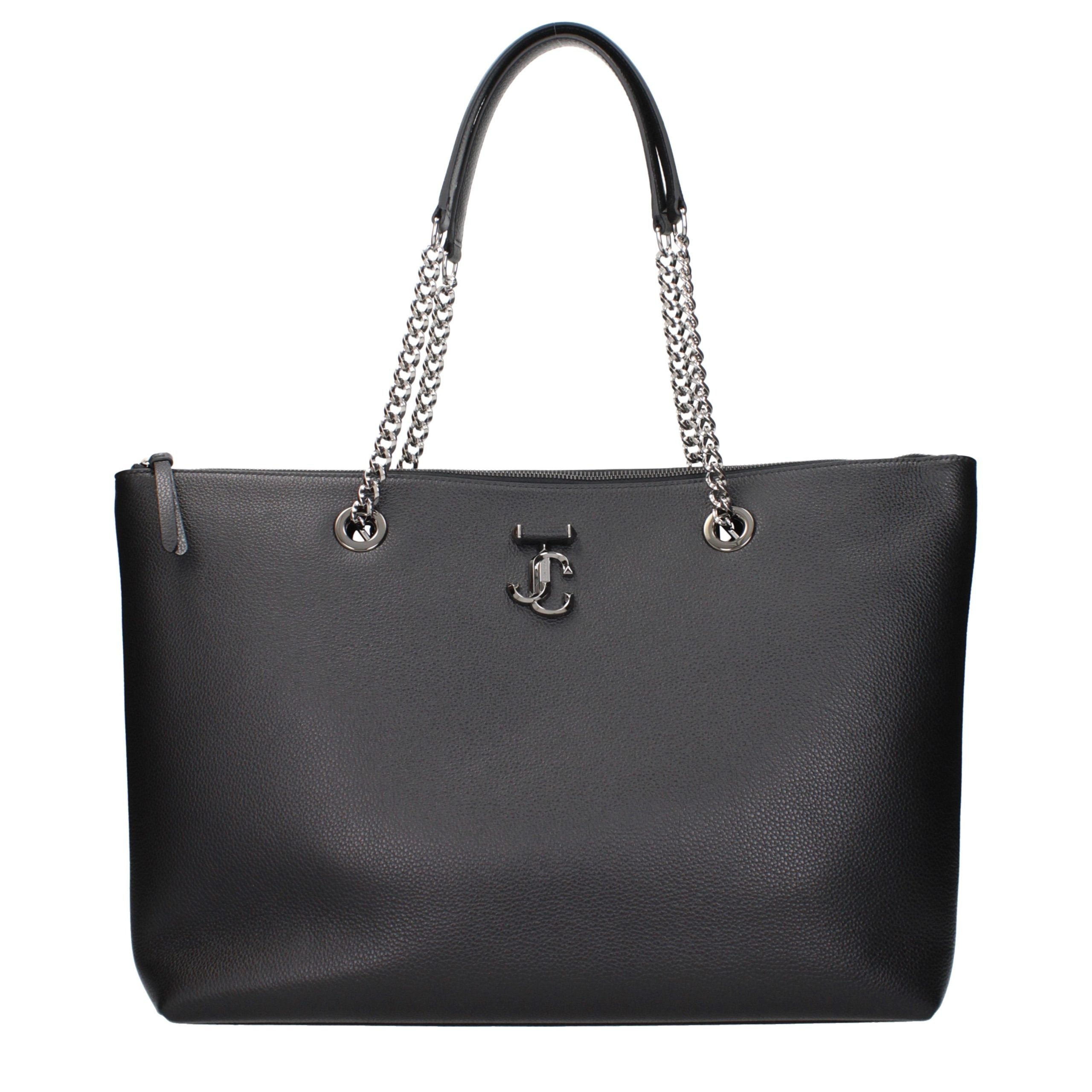 Jimmy Choo Schwarze Leder Umhängetasche