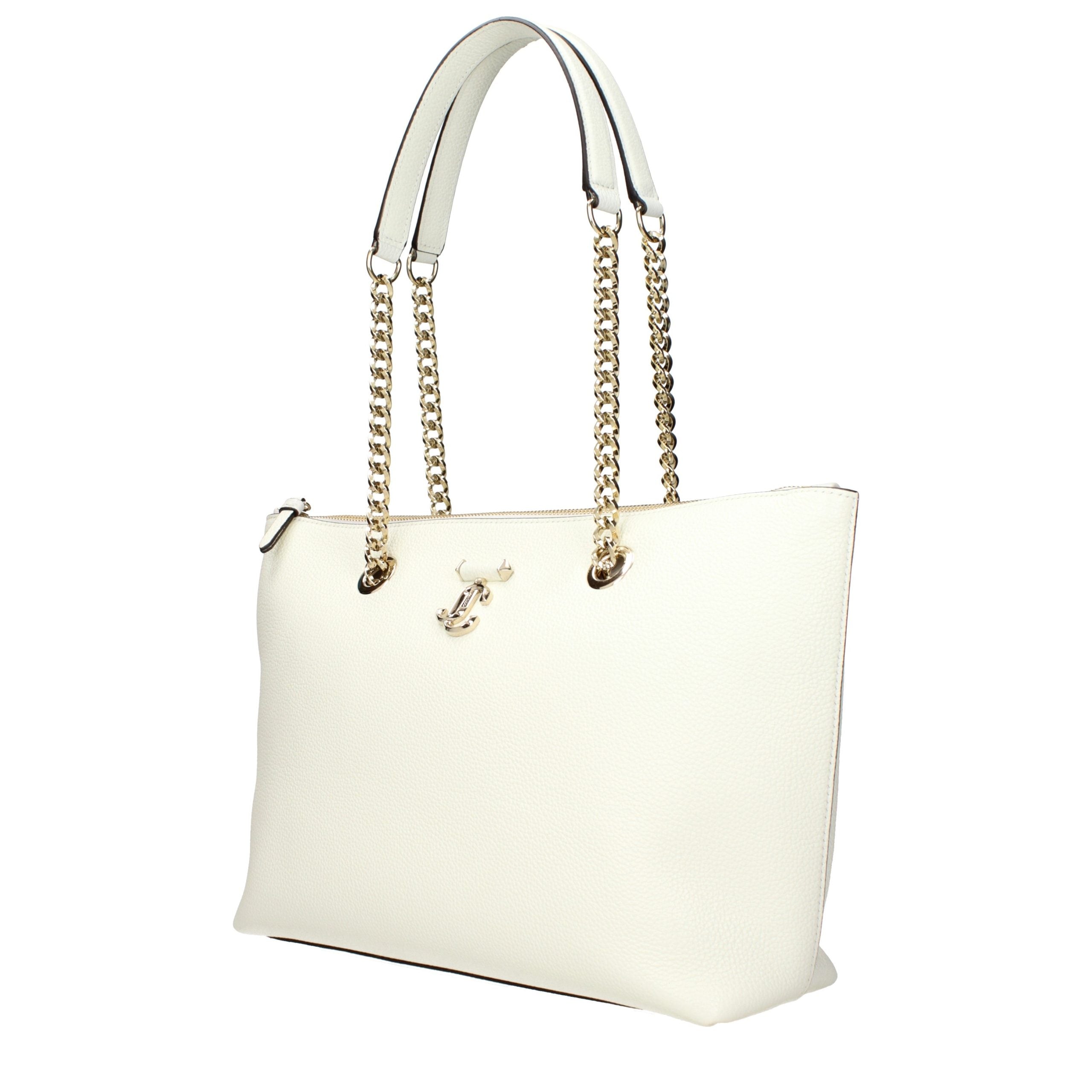 Jimmy Choo Weiße Leder Schultertasche