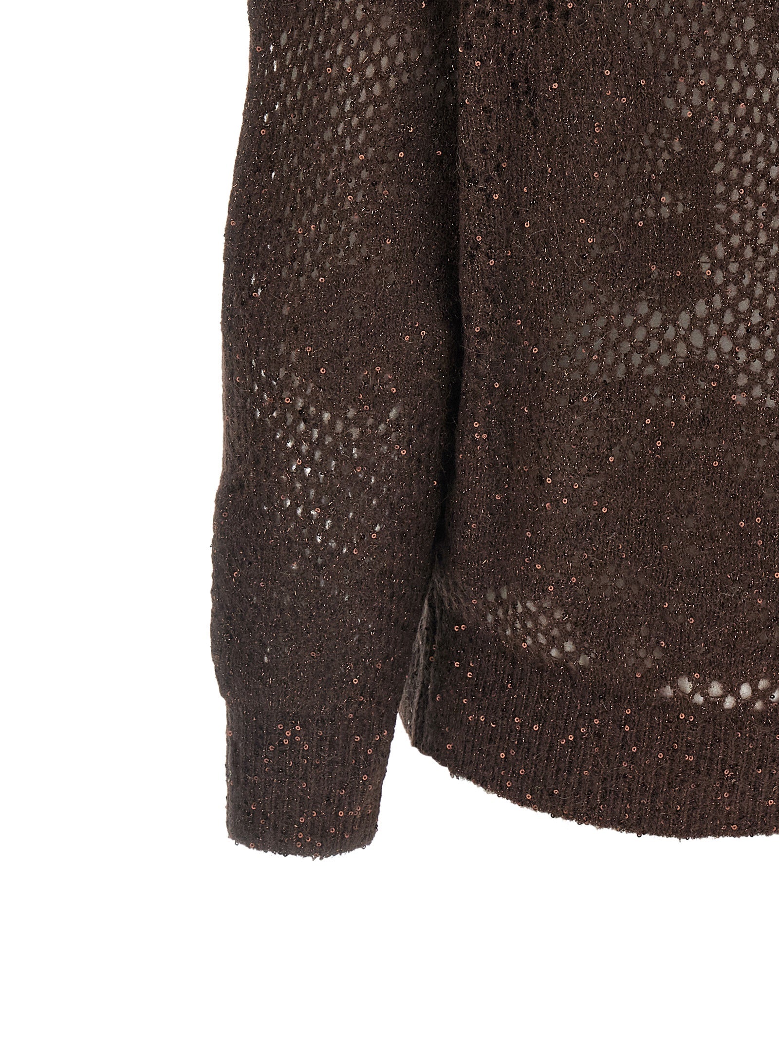 Brunello Cucinelli Brauner Nylon-Strickjacke
