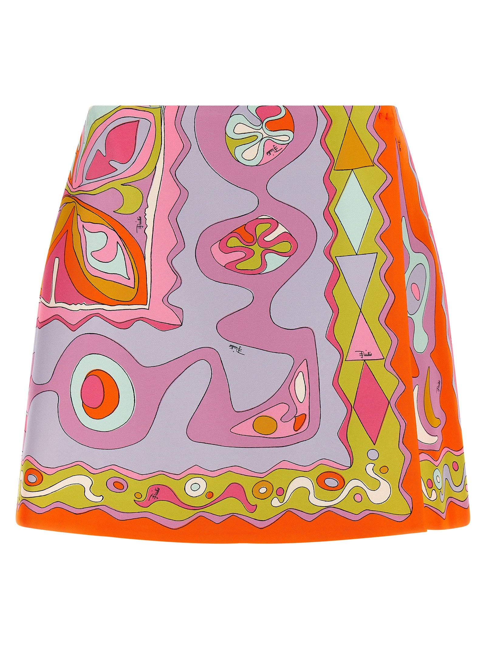 Emilio Pucci Mehrfarbiger Seiden-Maxirock