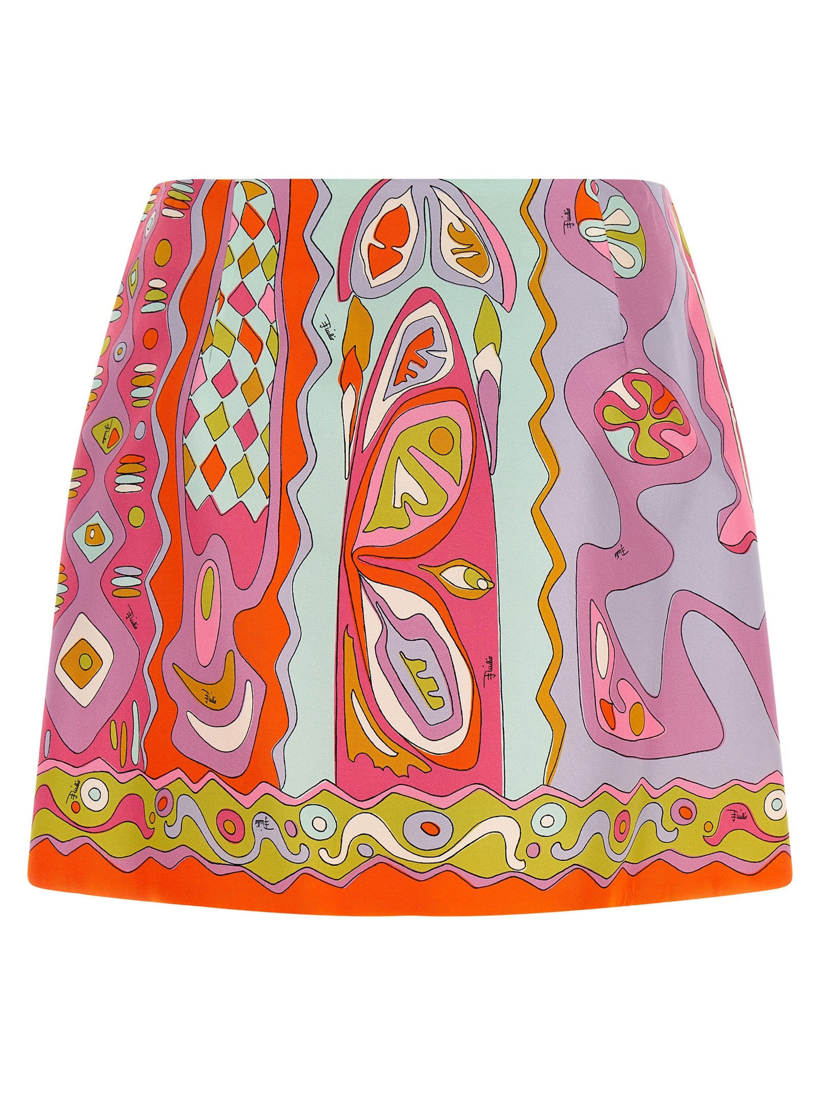 Emilio Pucci Mehrfarbiger Seiden-Maxirock