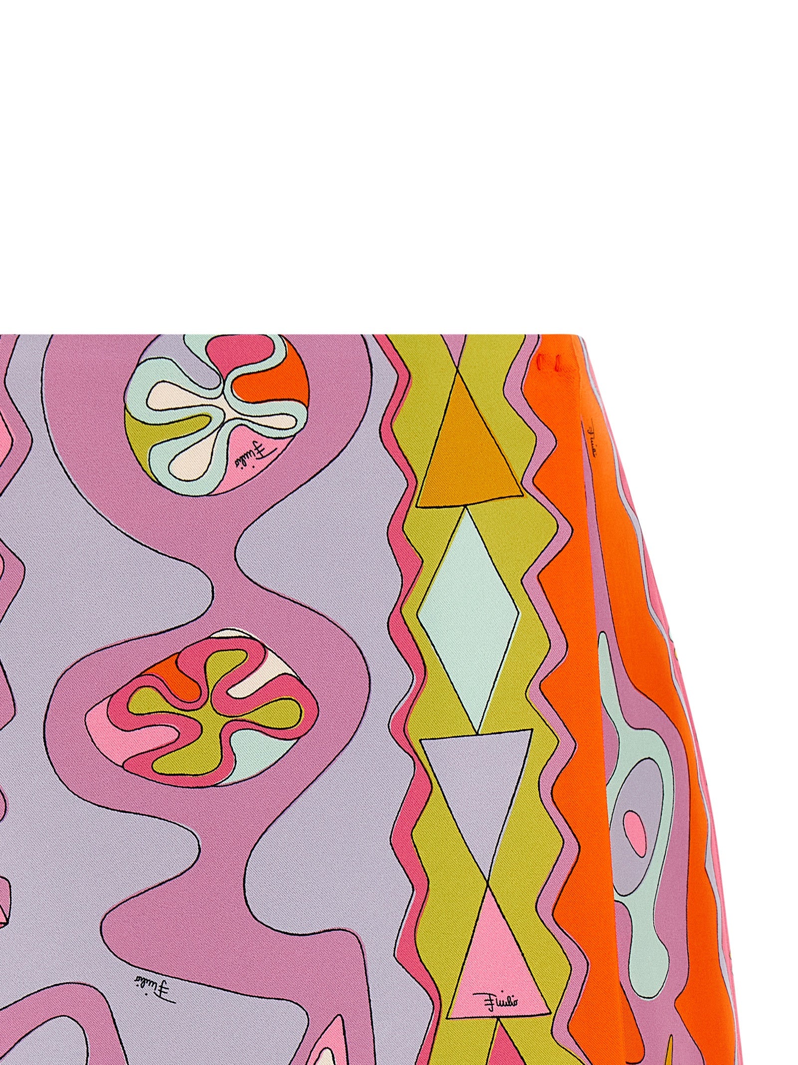 Emilio Pucci Mehrfarbiger Seiden-Maxirock