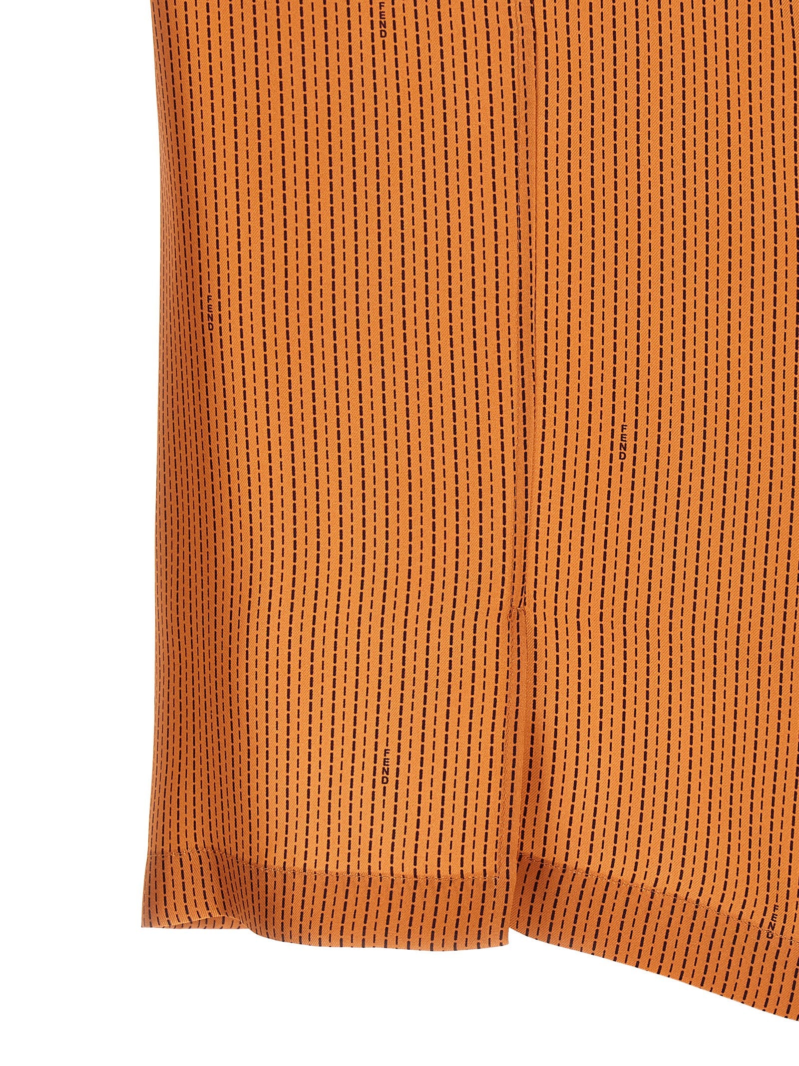 Fendi Orange Seidenbluse