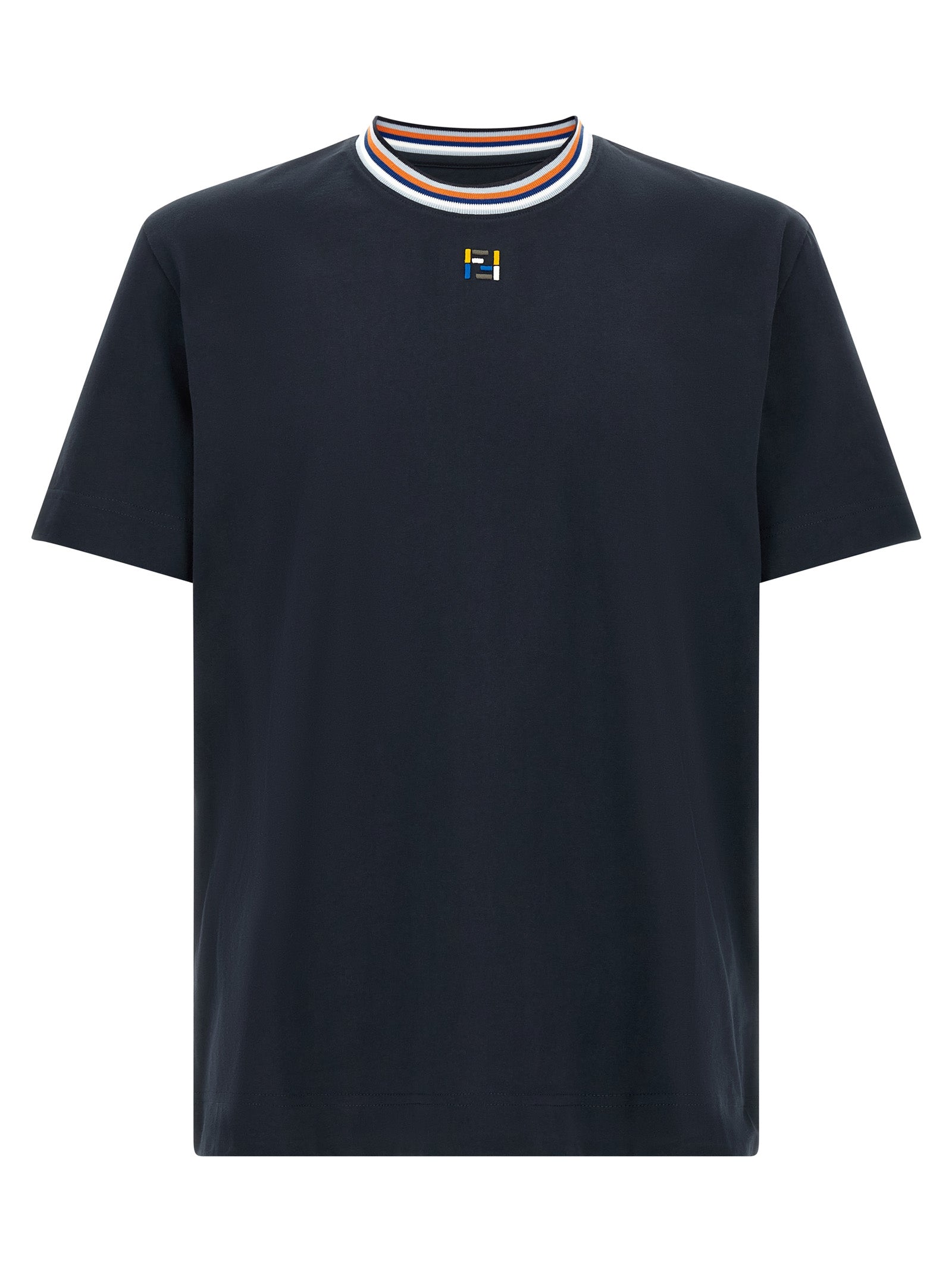 Fendi Blaues Baumwoll-T-Shirt