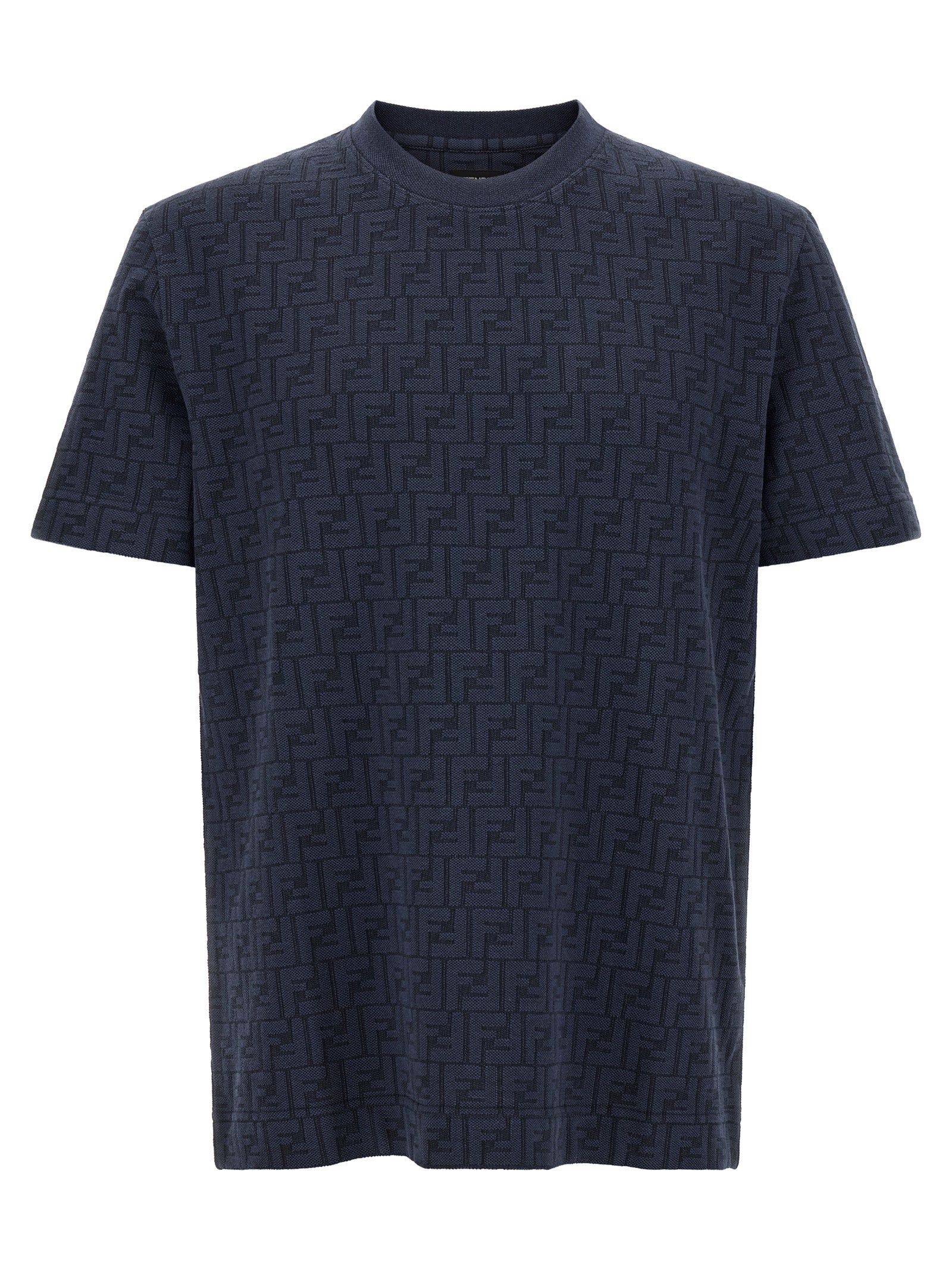 Fendi Blaues Baumwoll-T-Shirt