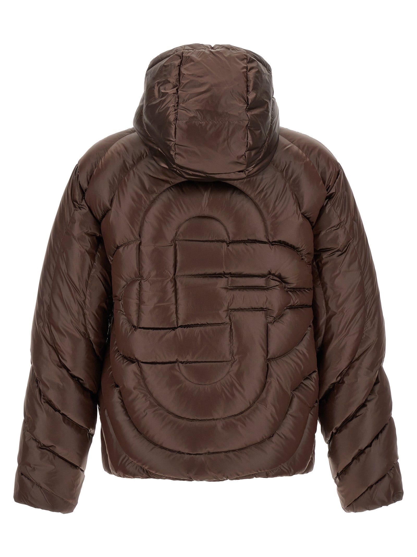 Casablanca Braune Polyamid-Jacke in voller Länge
