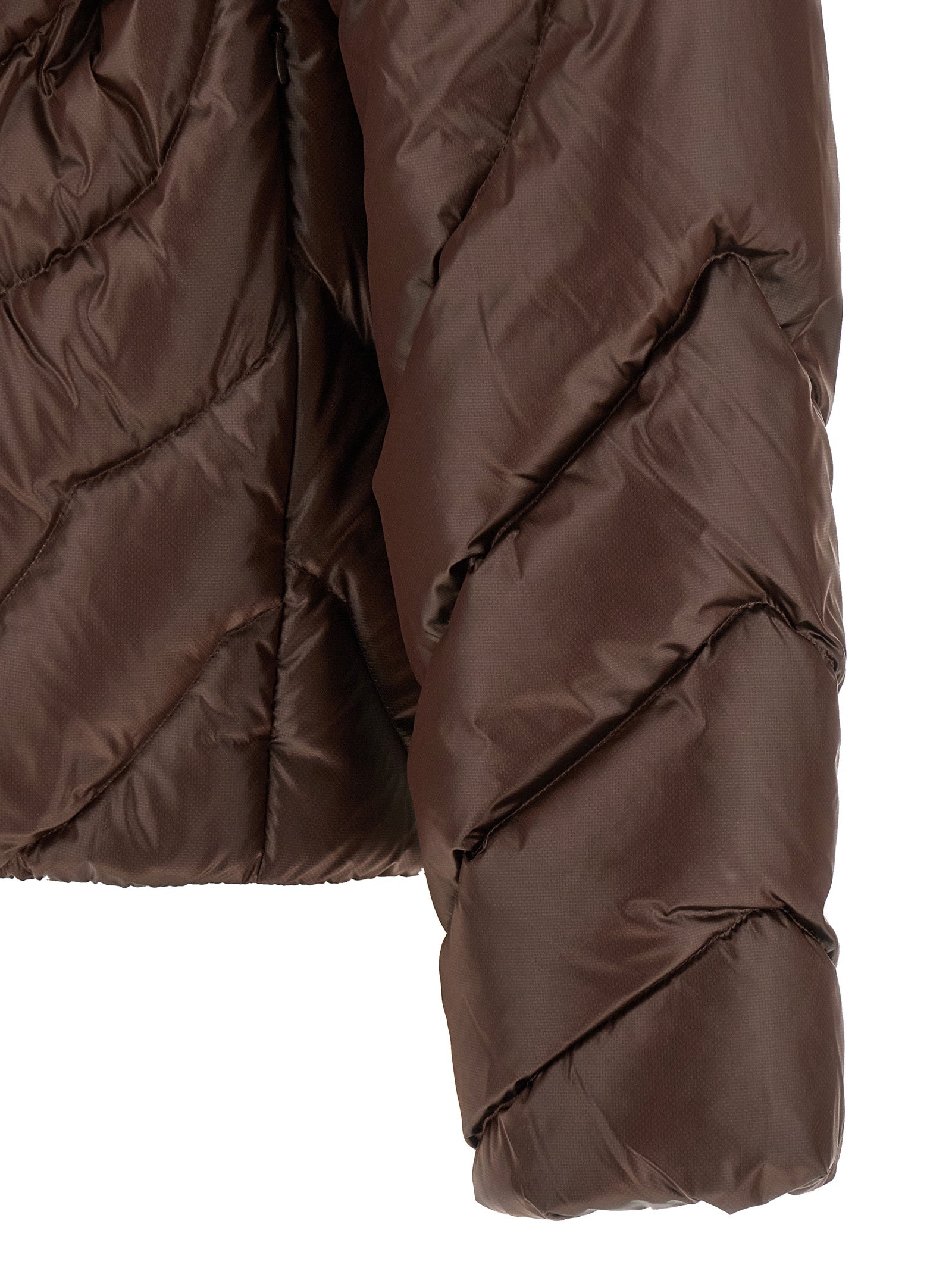 Casablanca Braune Polyamid-Jacke in voller Länge