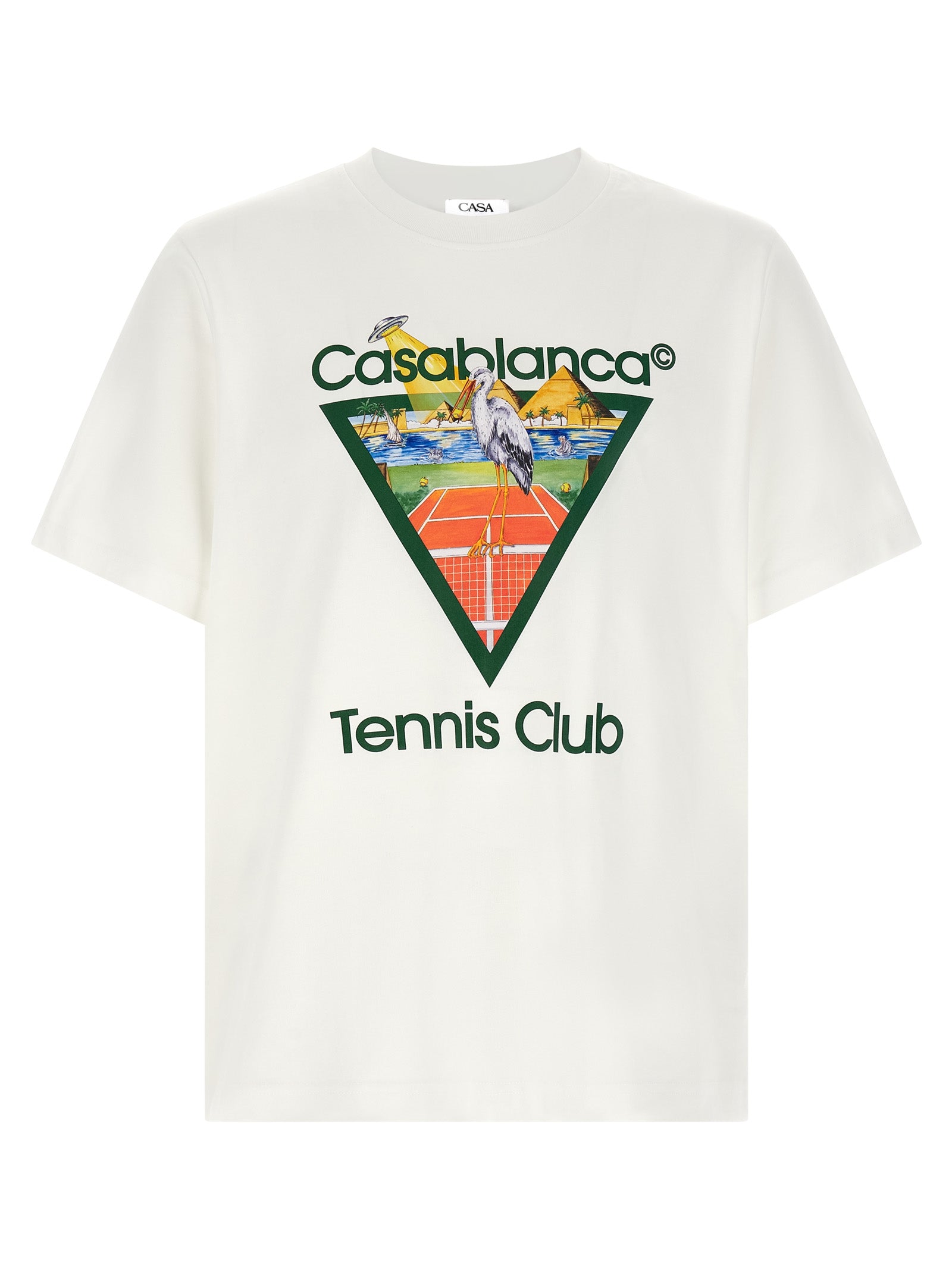 Casablanca Weißes T-Shirt aus Bio-Baumwolle