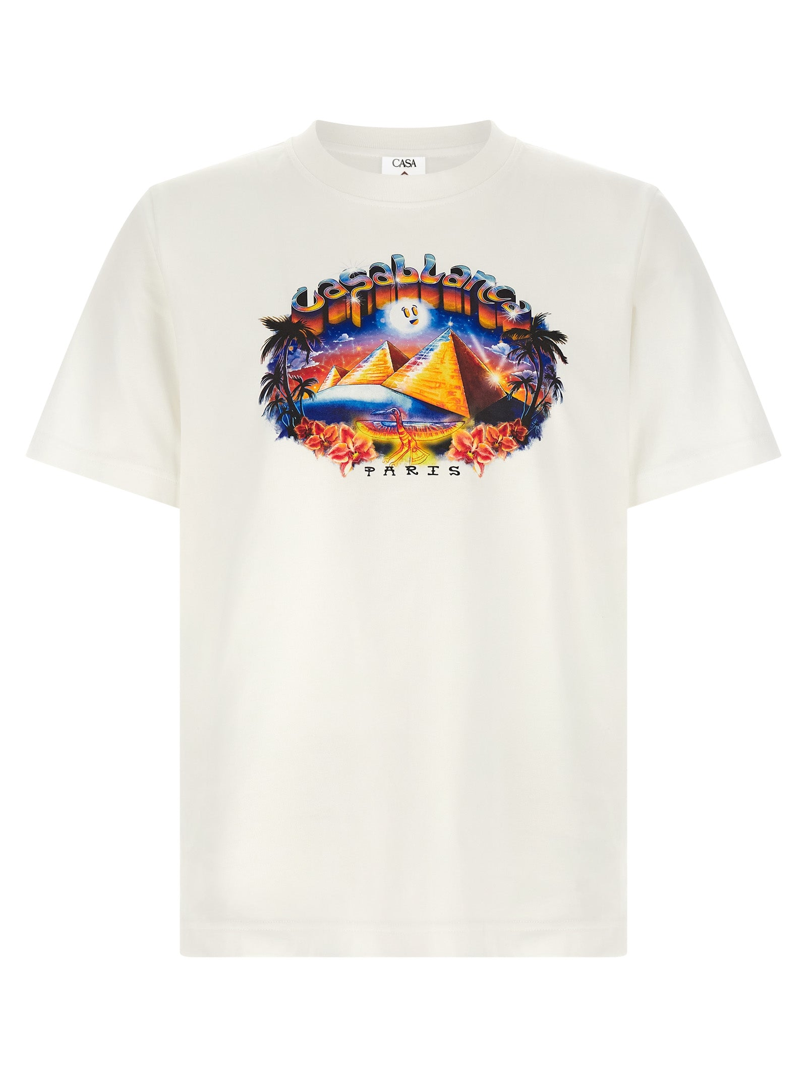 Casablanca Weißes T-Shirt aus Bio-Baumwolle