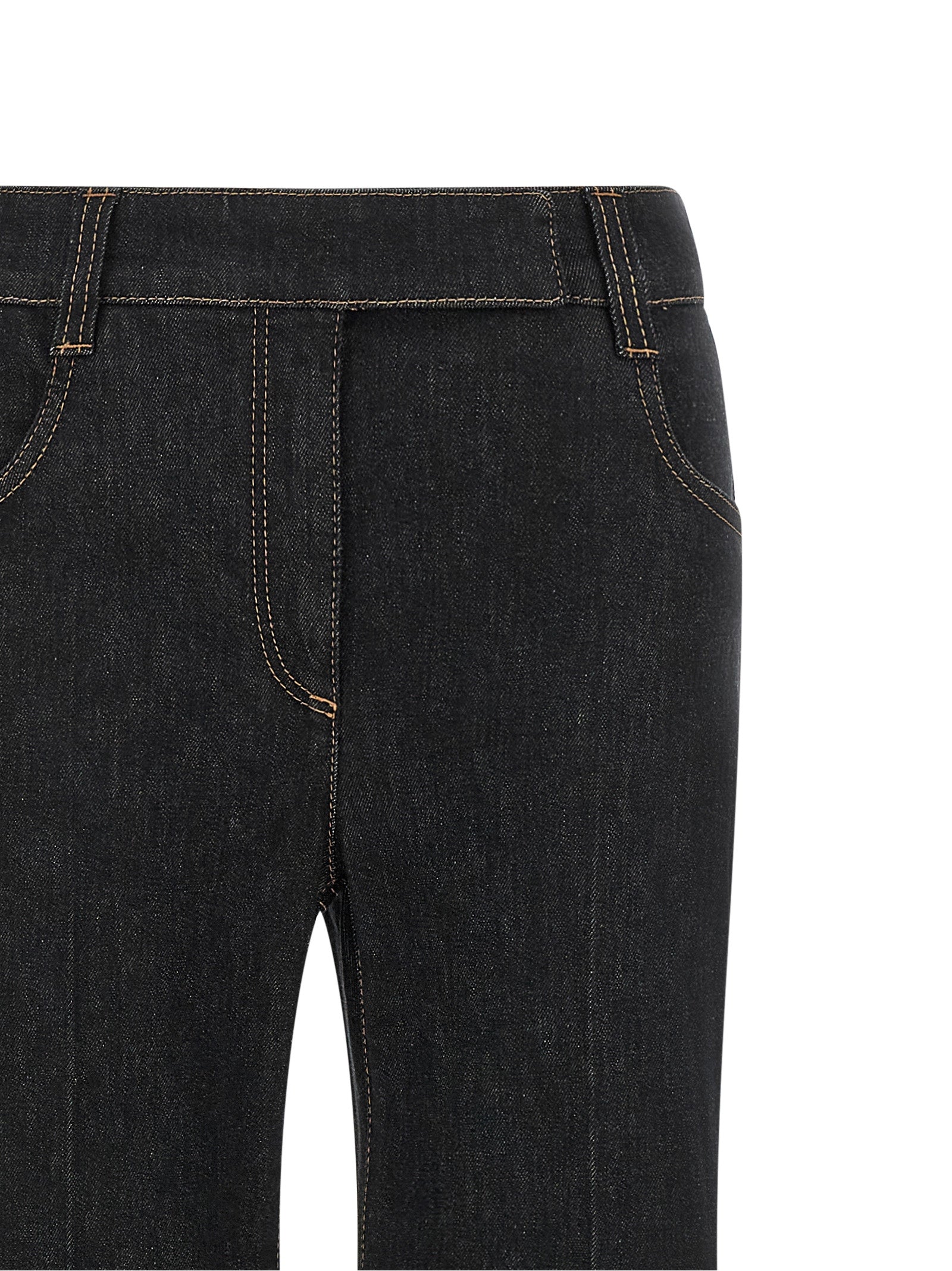 Brunello Cucinelli Blaue Baumwoll-Jeans mit ausgestelltem Bein