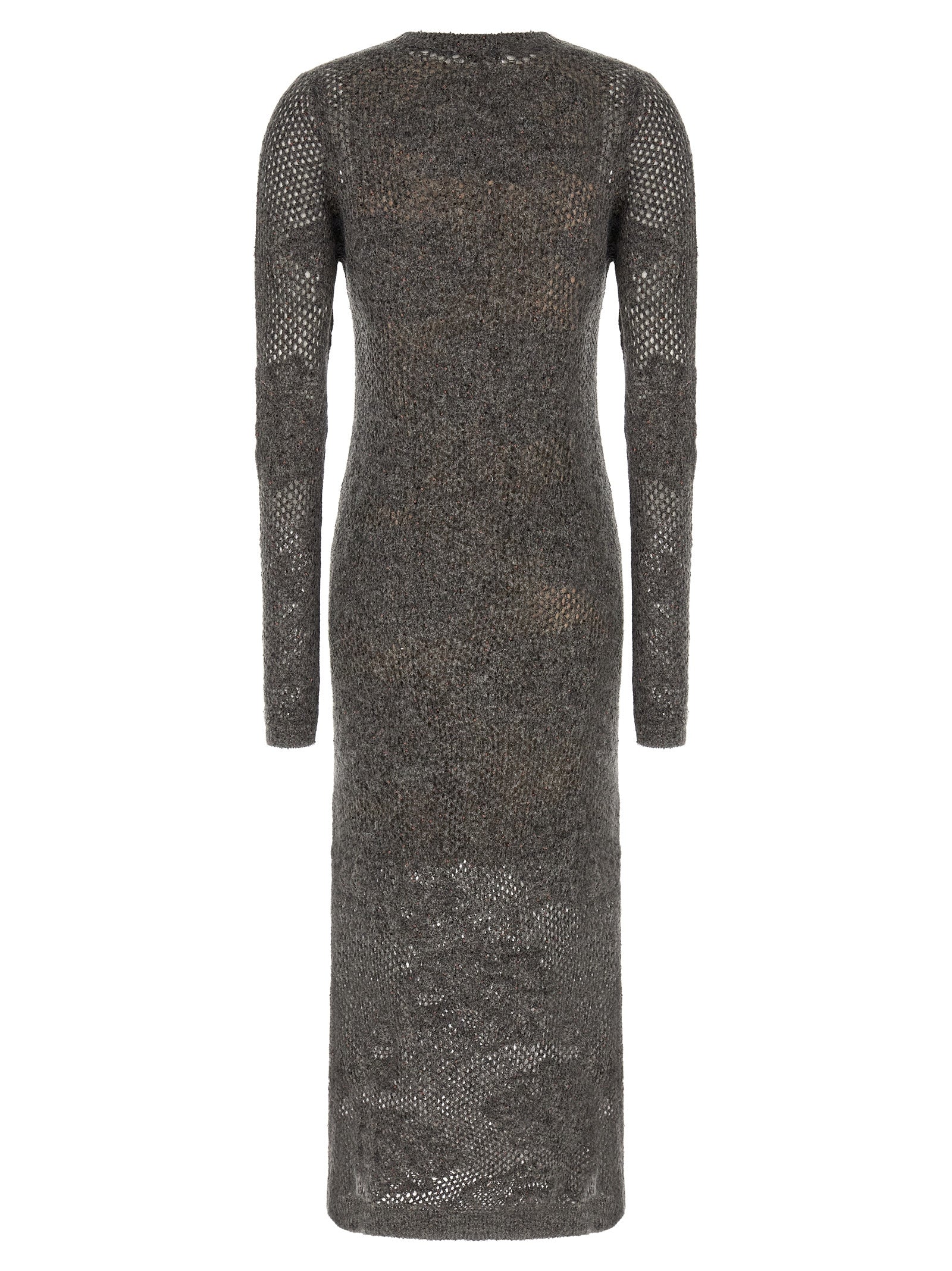 Brunello Cucinelli Graues Nylon-Abendkleid