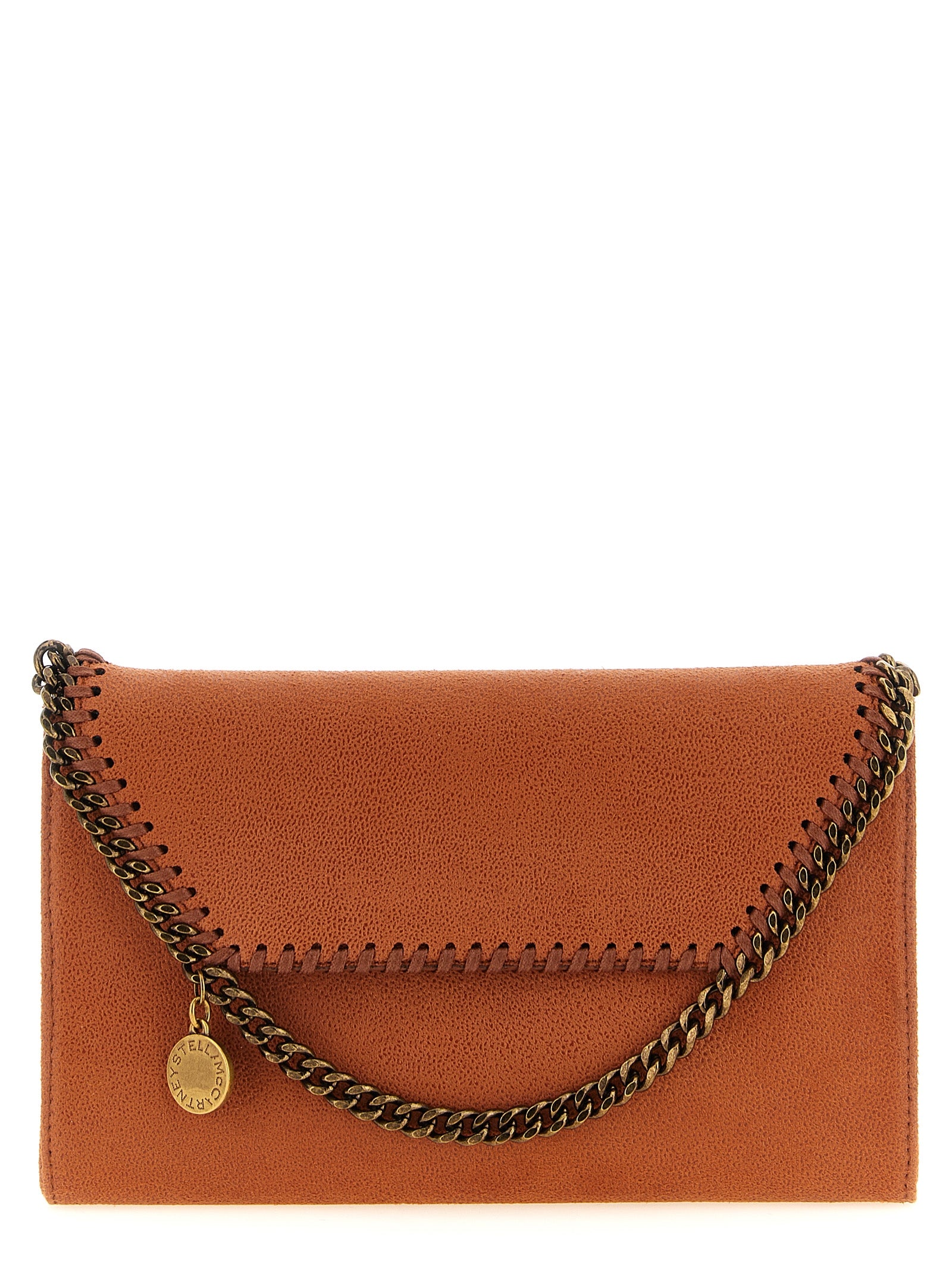 Stella McCartney Orangefarbene Crossbody Bag aus Polyester