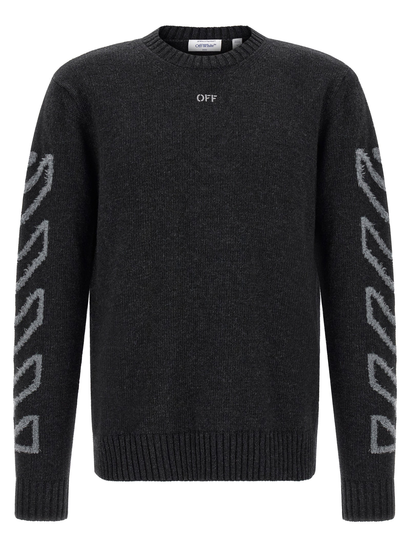 Off-White Grauer Wollcardigan