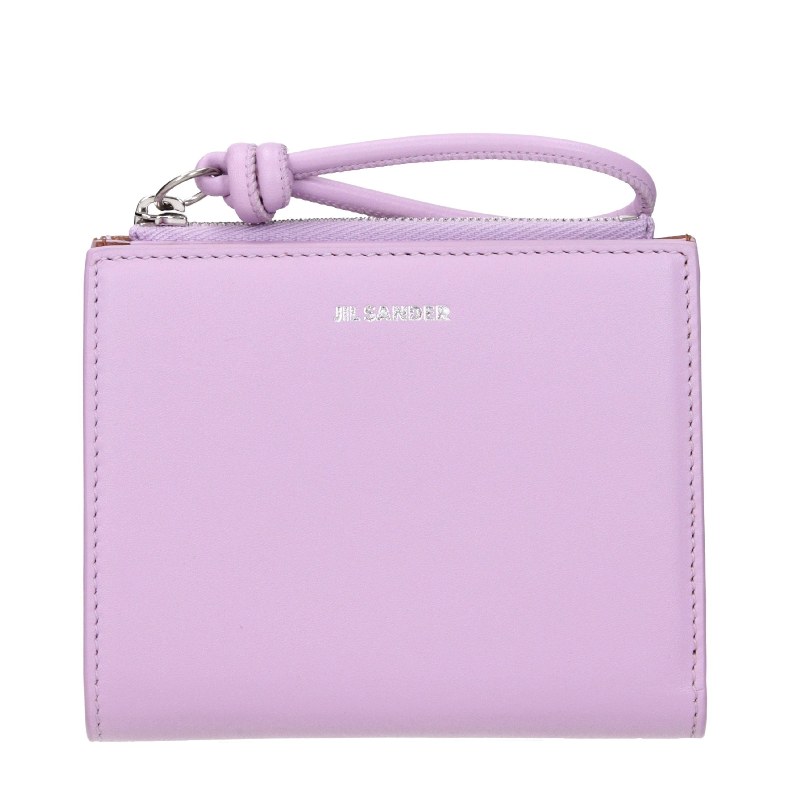 Jil Sander Pinkes Leder Portemonnaie