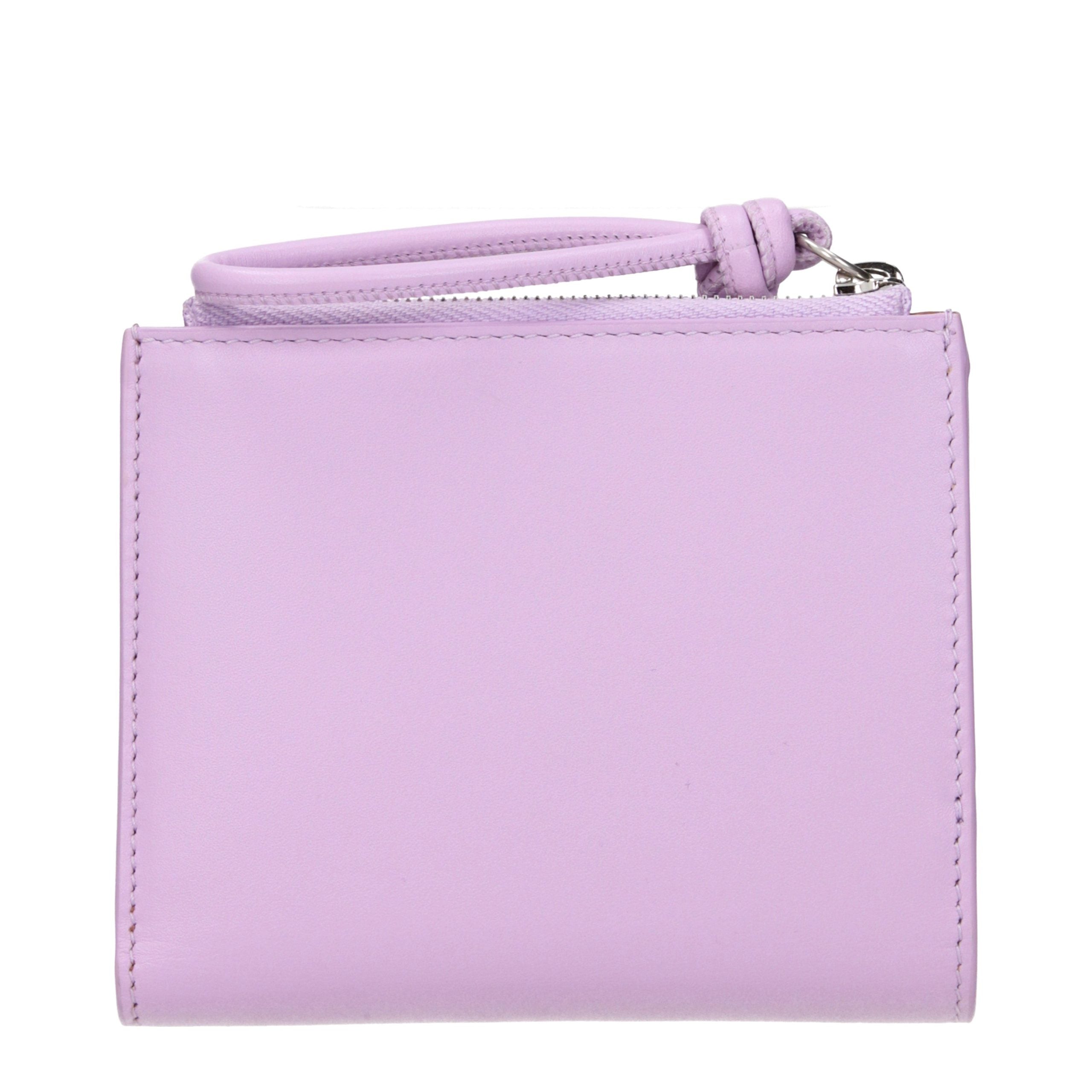Jil Sander Pinkes Leder Portemonnaie