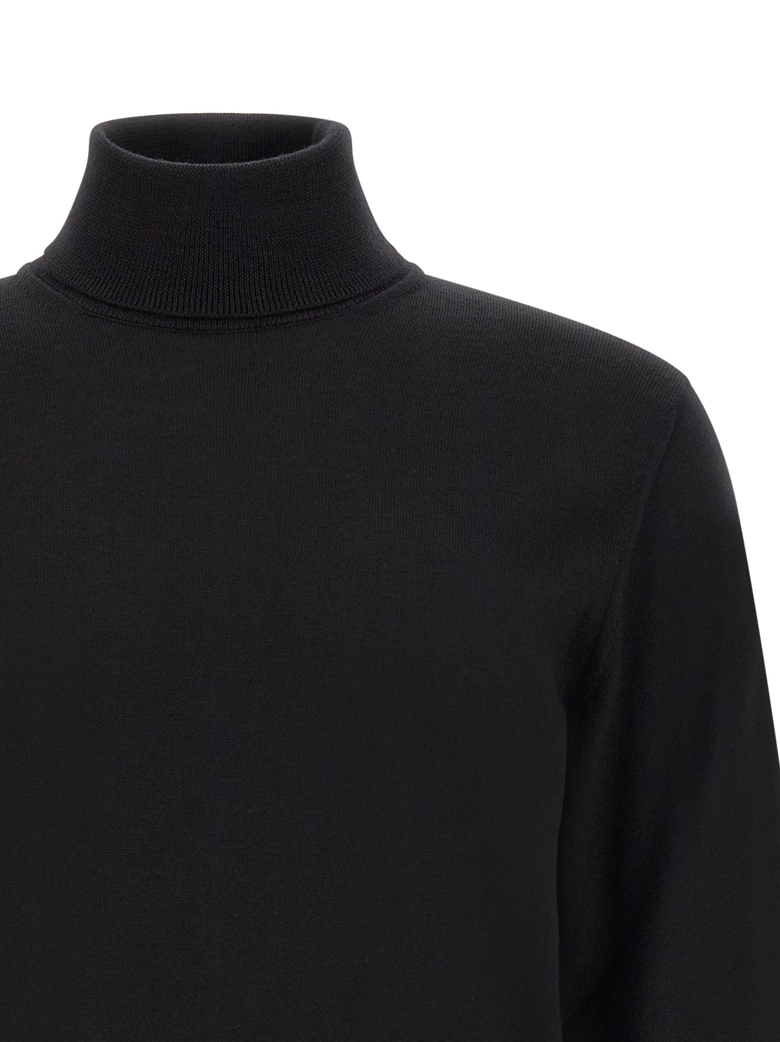 ZANONE Schwarzer Cardigan aus Schurwolle