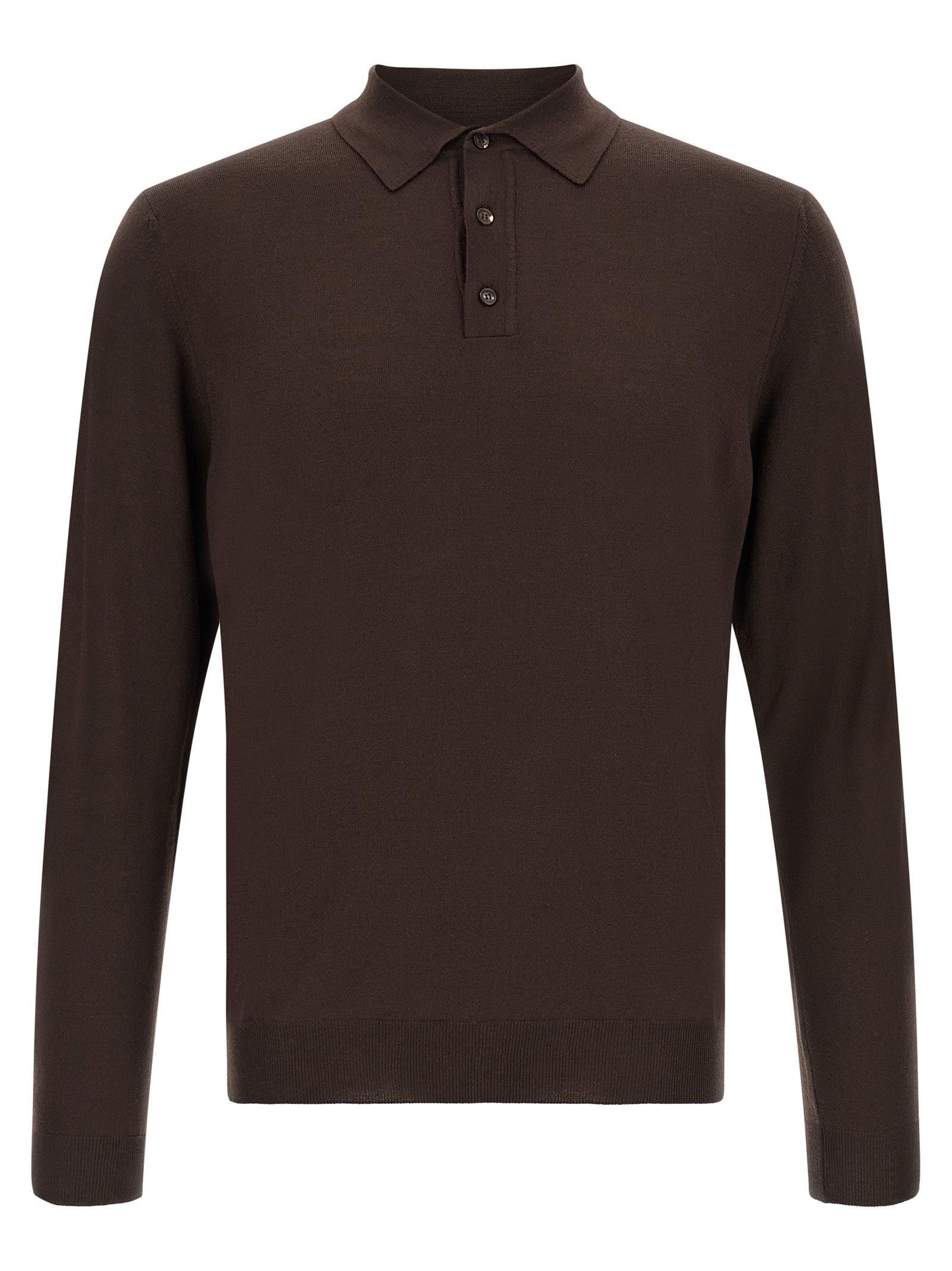 ZANONE Brauner Cardigan aus reiner Schurwolle