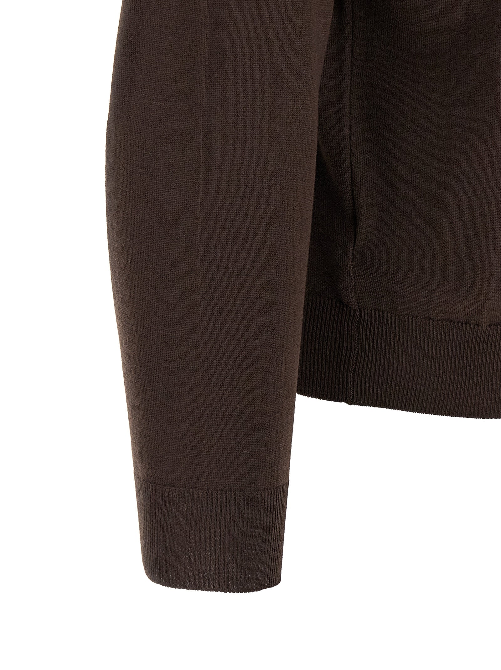 ZANONE Brauner Cardigan aus reiner Schurwolle