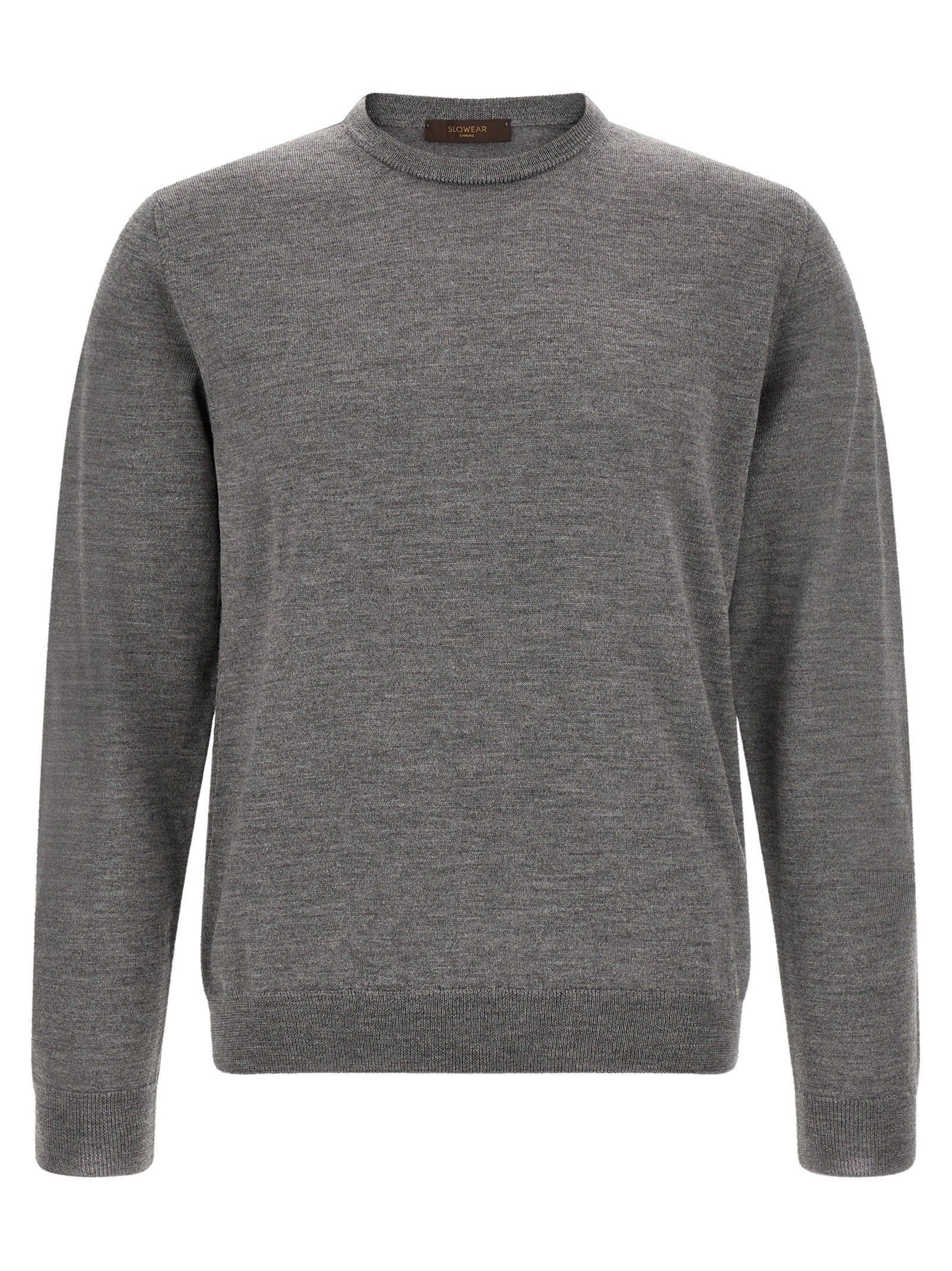 ZANONE Grauer Cardigan aus reiner Schurwolle