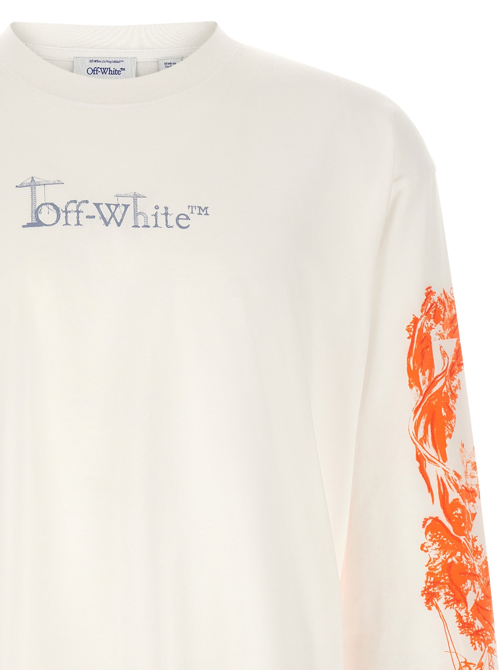 Off-White Weißes Baumwoll-T-Shirt