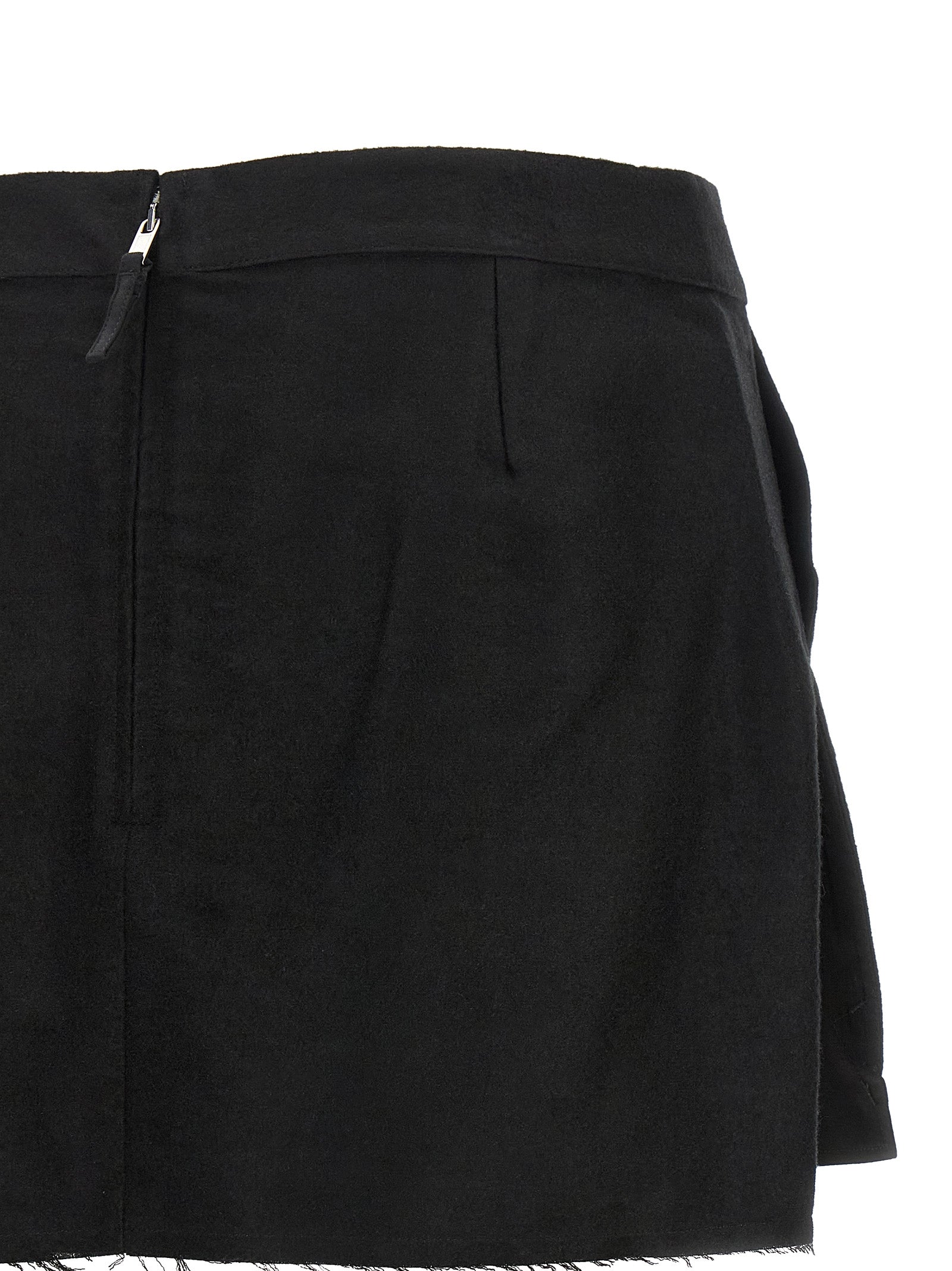 Rick Owens Schwarzer Ramie-Maxirock
