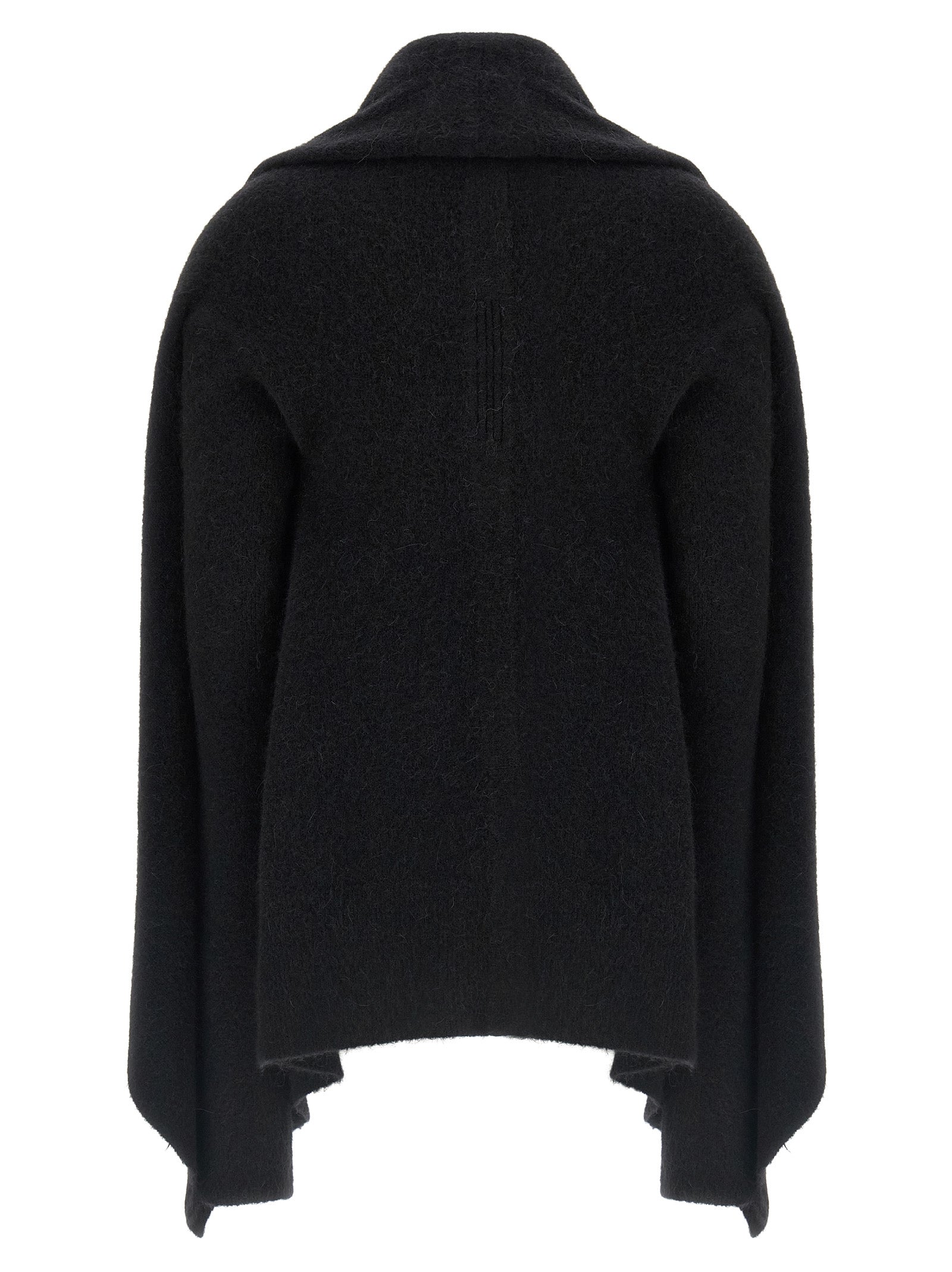 Rick Owens Schwarzer Marabou-Strickjacke