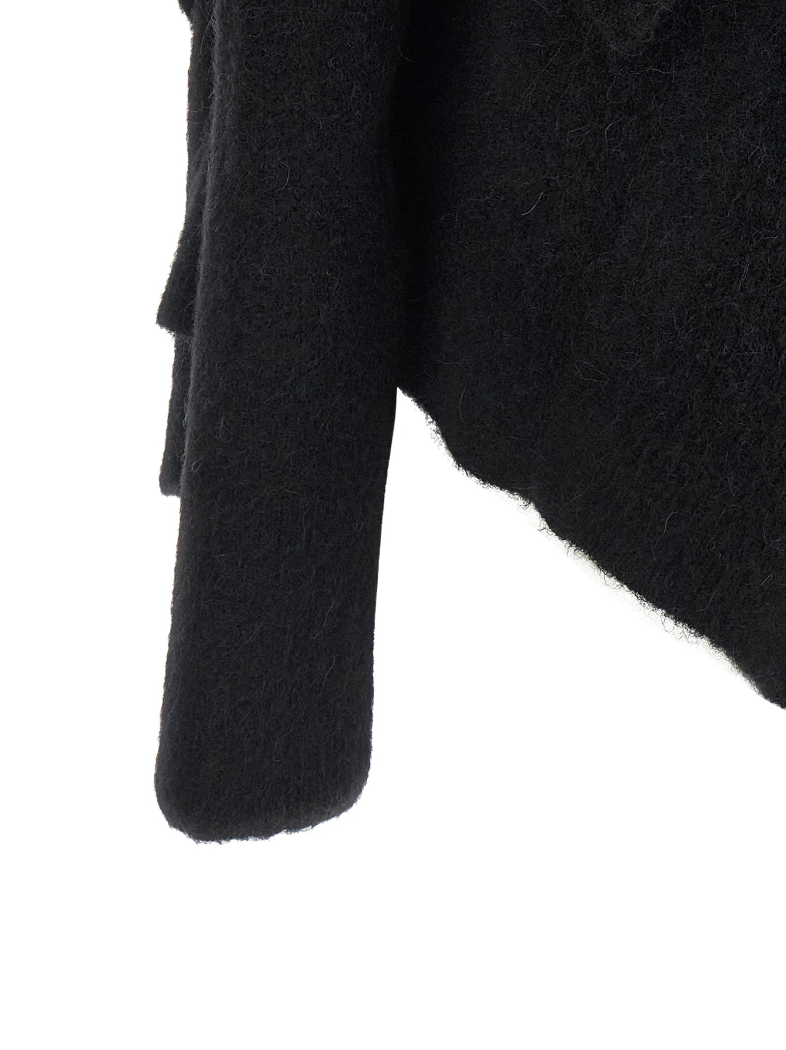 Rick Owens Schwarzer Marabou-Strickjacke