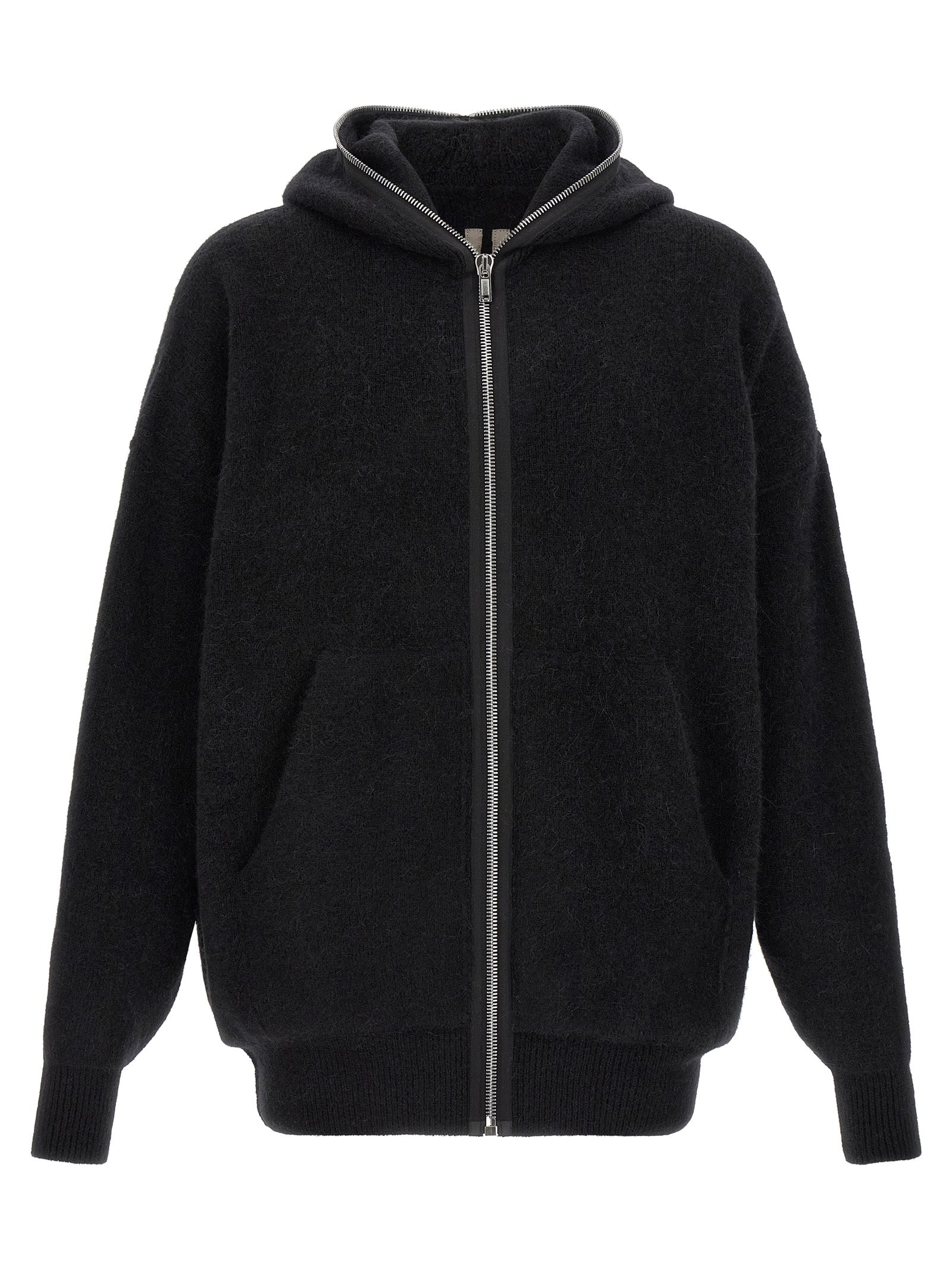 Rick Owens Schwarzer Marabou-Pullover