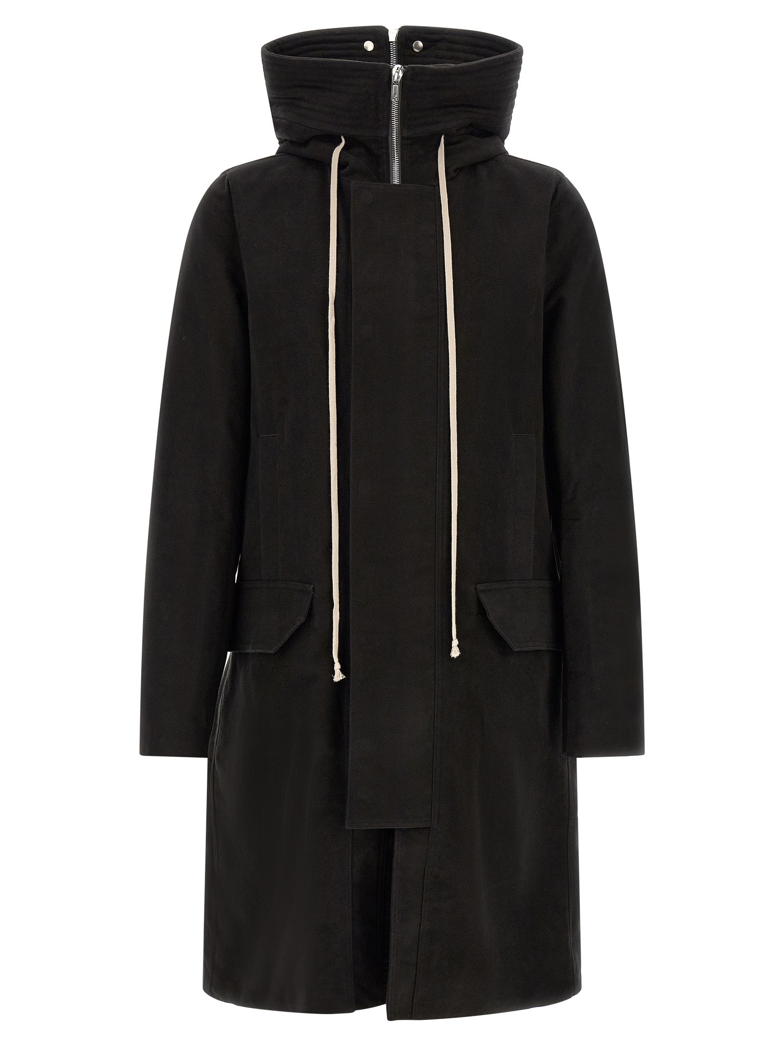 Rick Owens Schwarzer Parka aus Baumwolle